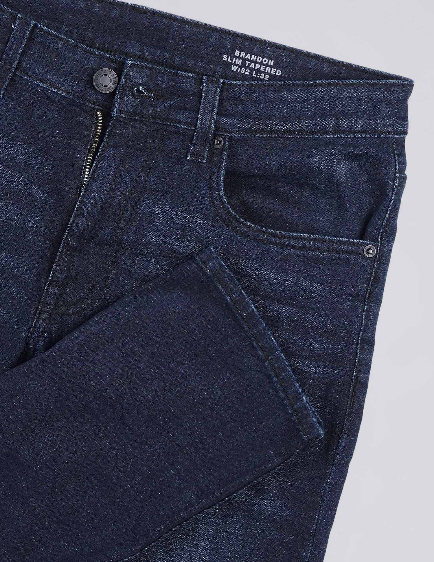 Brandon Slim Tapered Fit Black Jeans - Image 2