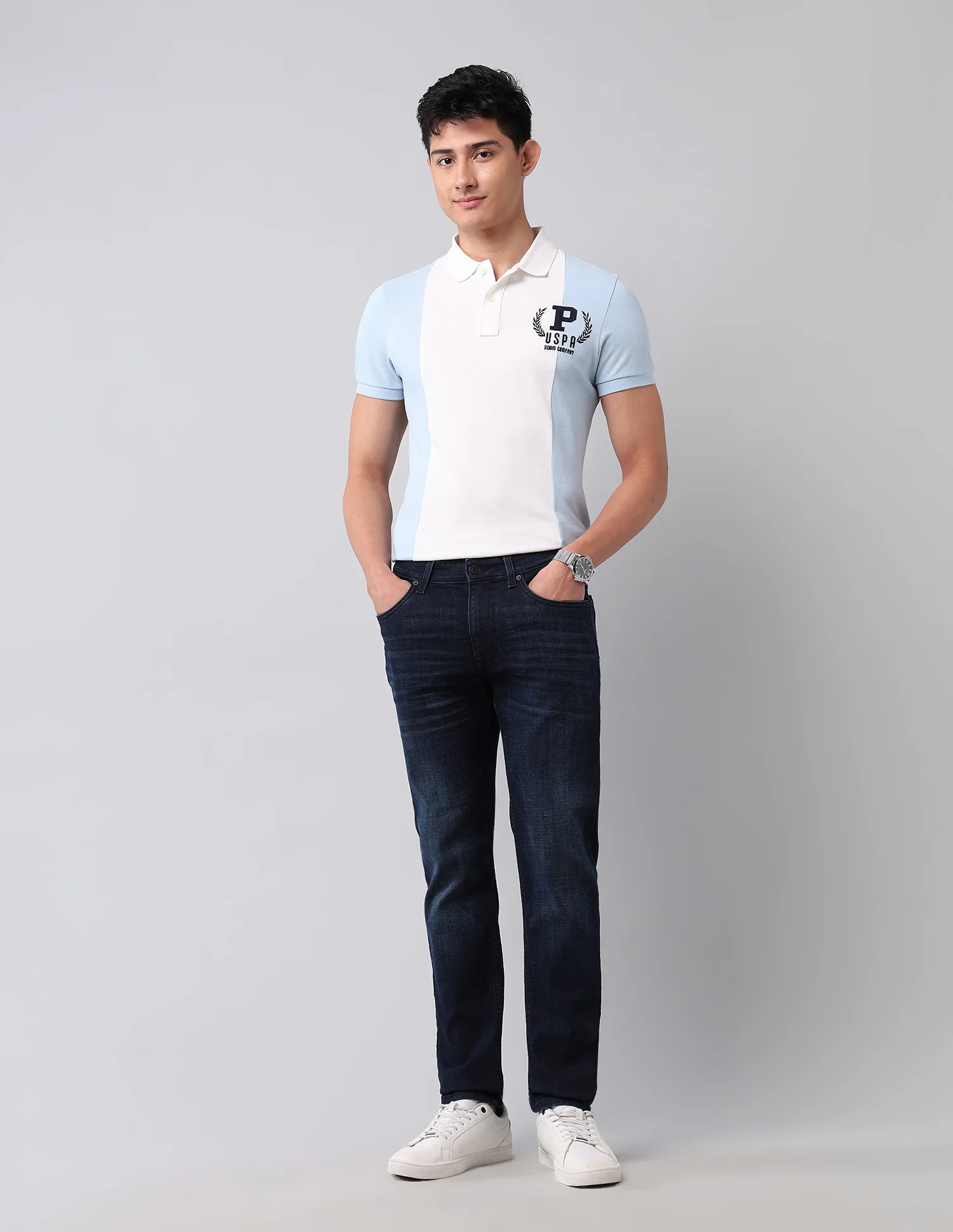 Brandon Slim Tapered Fit Black Jeans - Image 3