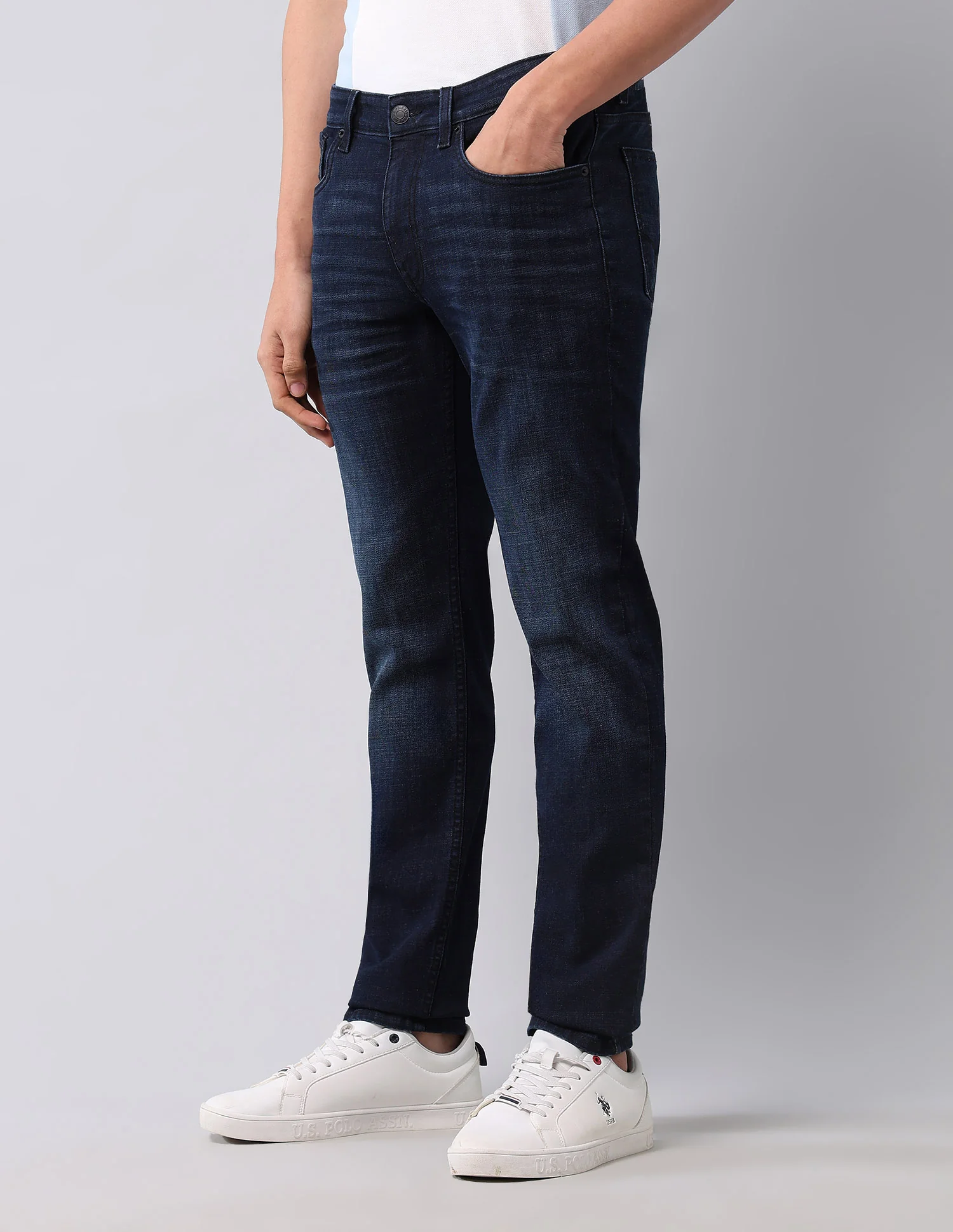 Brandon Slim Tapered Fit Black Jeans - Image 4