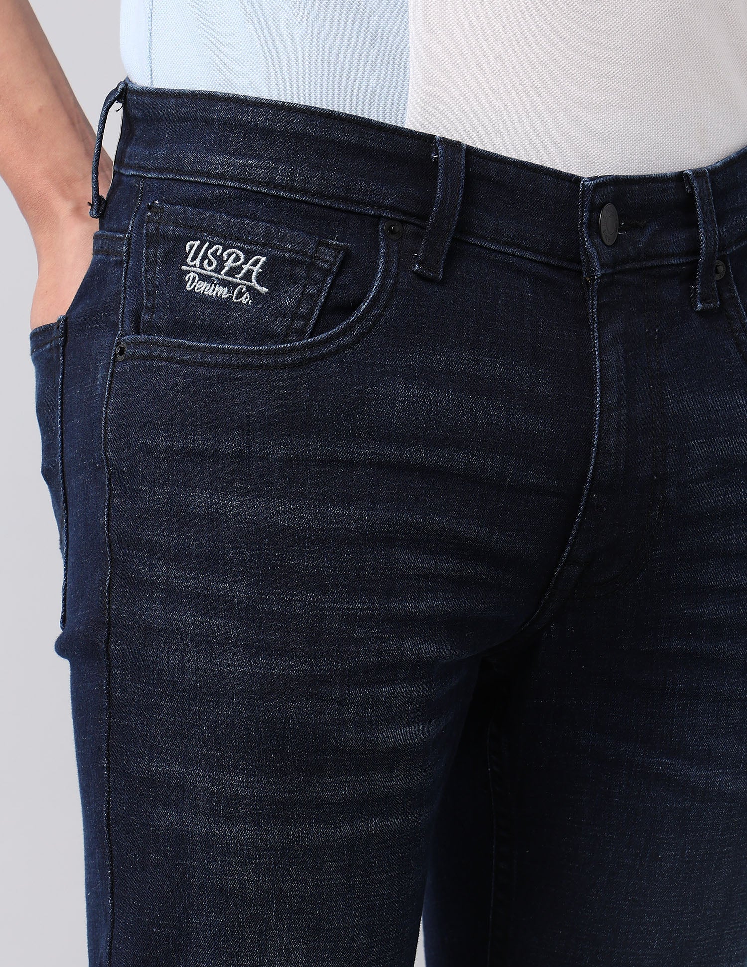 Brandon Slim Tapered Fit Black Jeans - Image 7