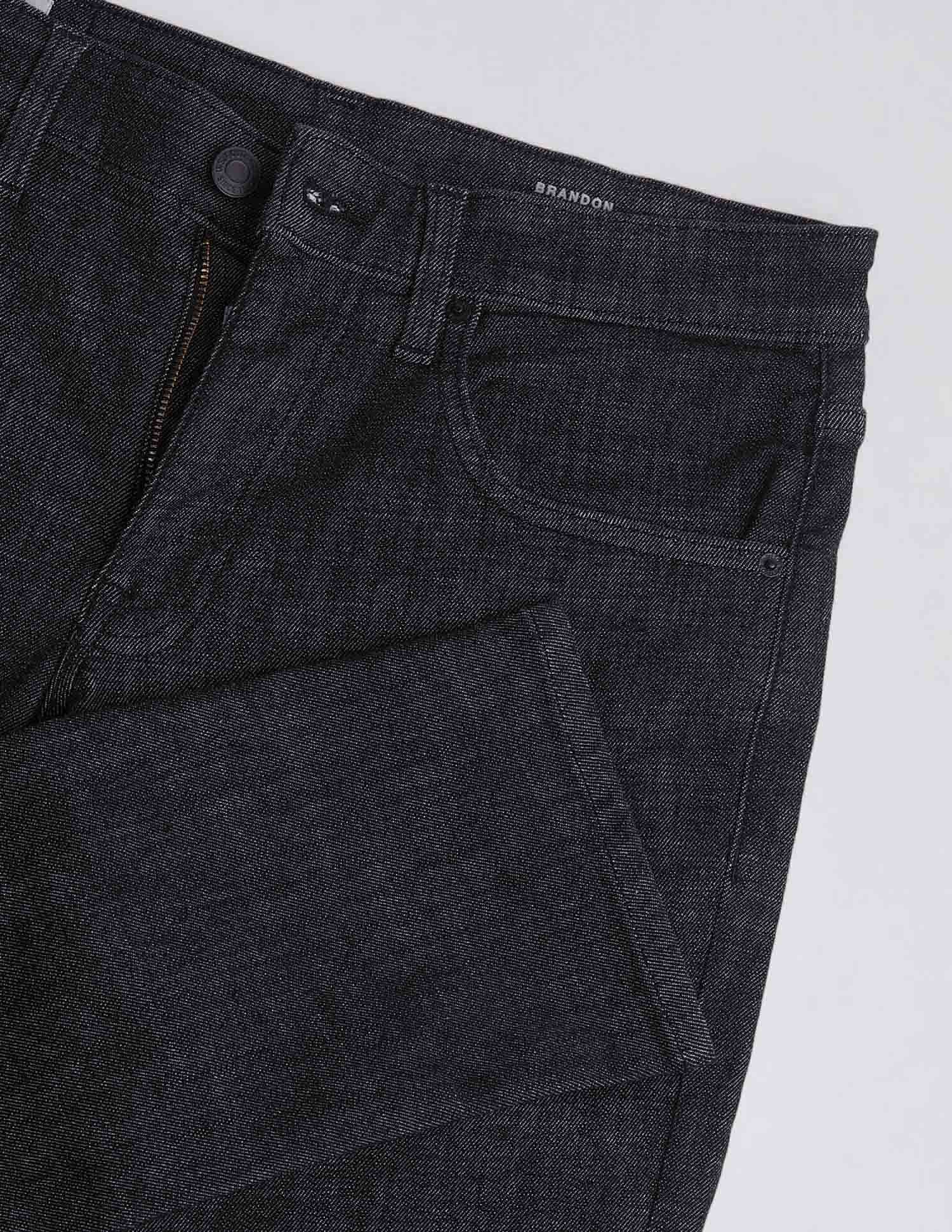 Brandon Slim Tapered Fit Black Jeans - Image 2