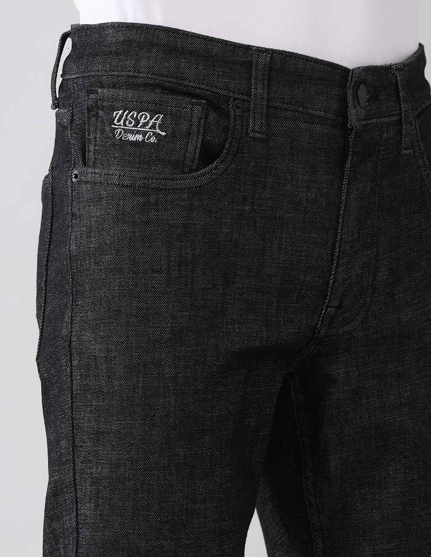 Brandon Slim Tapered Fit Black Jeans - Image 7