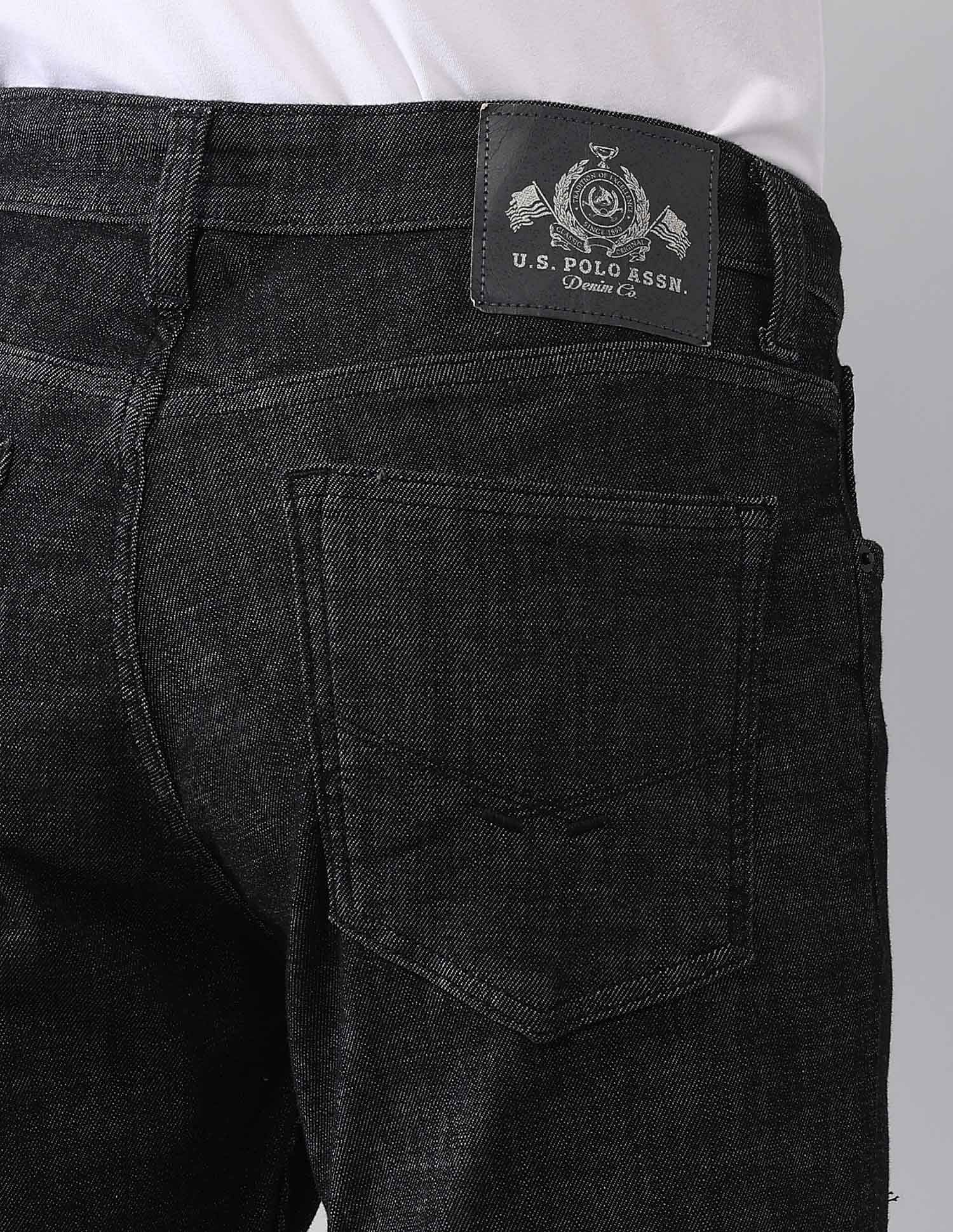 Brandon Slim Tapered Fit Black Jeans - Image 8