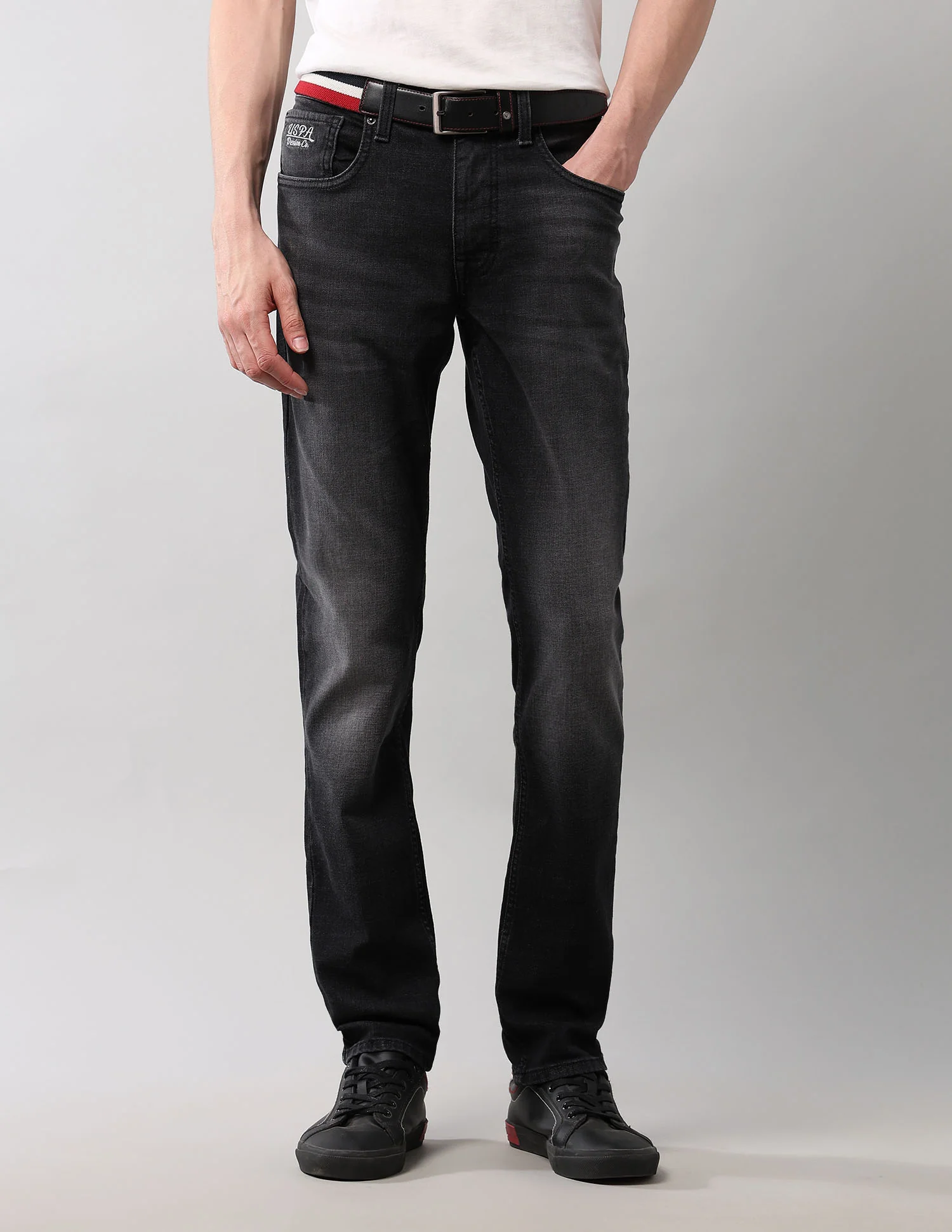 Brandon Slim Tapered Fit Black Jeans - Image 6