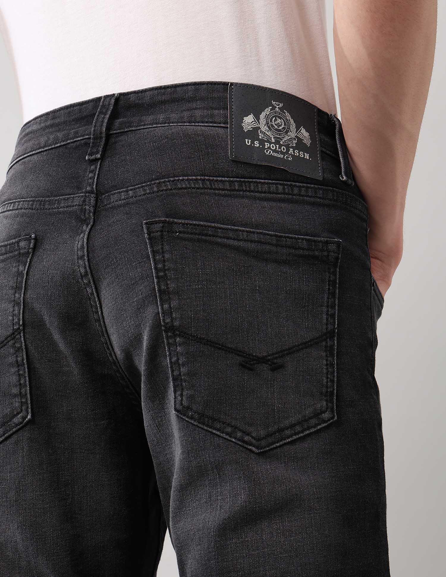 Brandon Slim Tapered Fit Black Jeans - Image 8