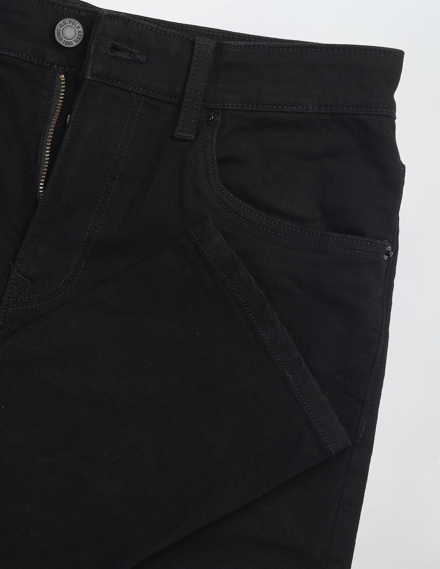 Brandon Slim Tapered Fit Black Jeans - Image 2