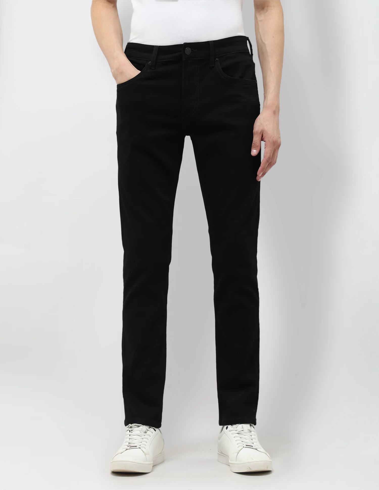 Brandon Slim Tapered Fit Black Jeans - Image 6