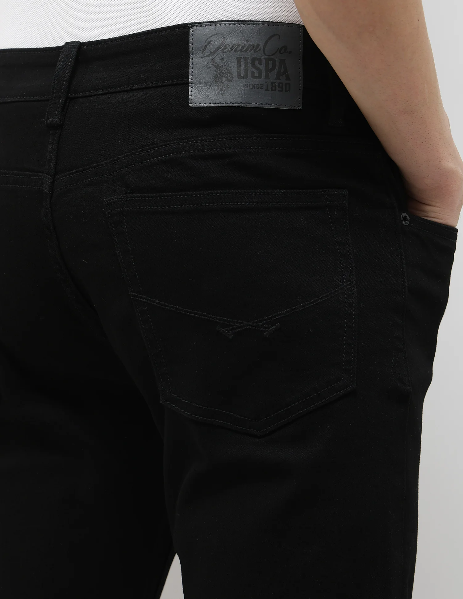 Brandon Slim Tapered Fit Black Jeans - Image 8