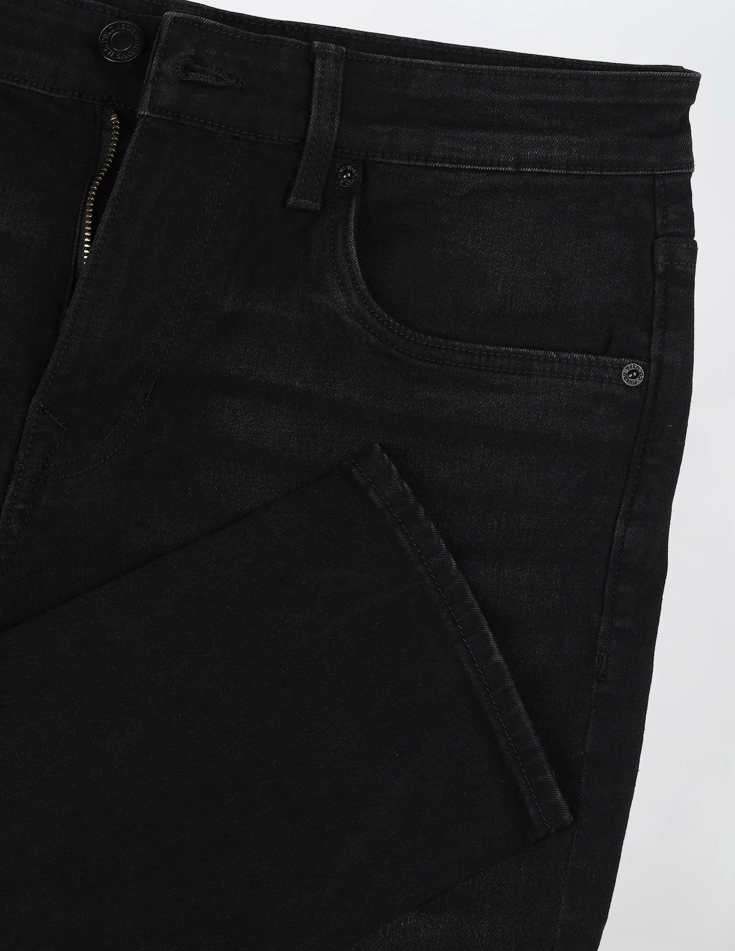 Brandon Slim Tapered Fit Black Jeans - Image 2