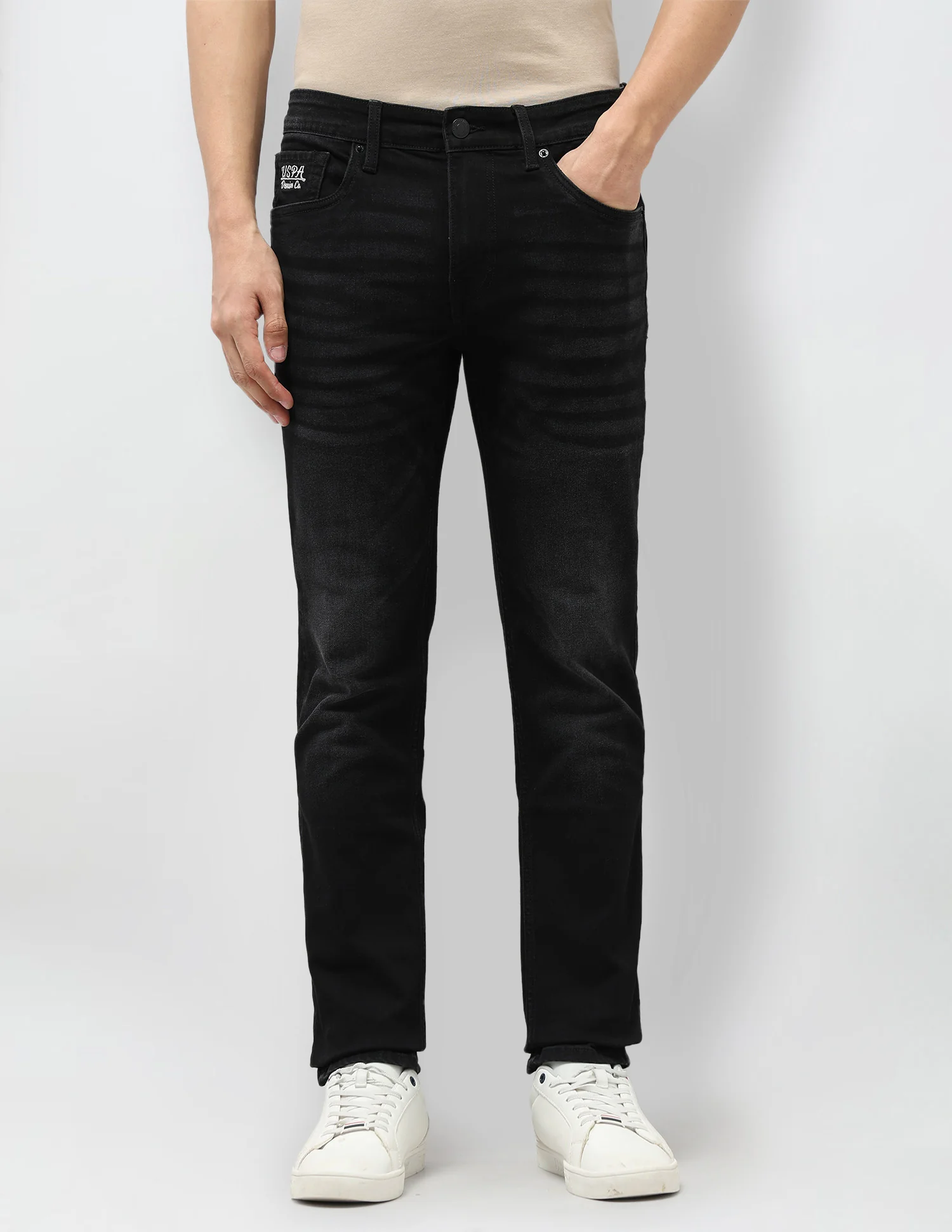 Brandon Slim Tapered Fit Black Jeans - Image 6