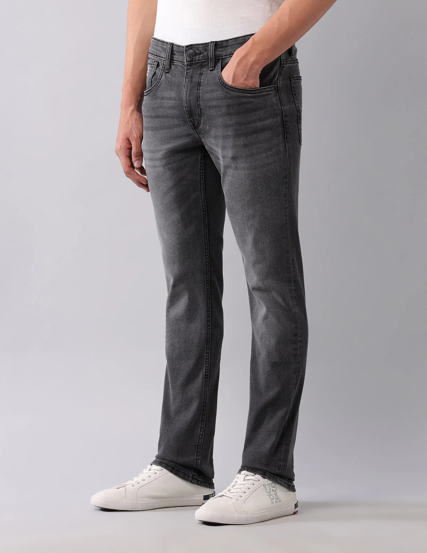 Brandon Slim Tapered Fit Black Jeans - Image 4