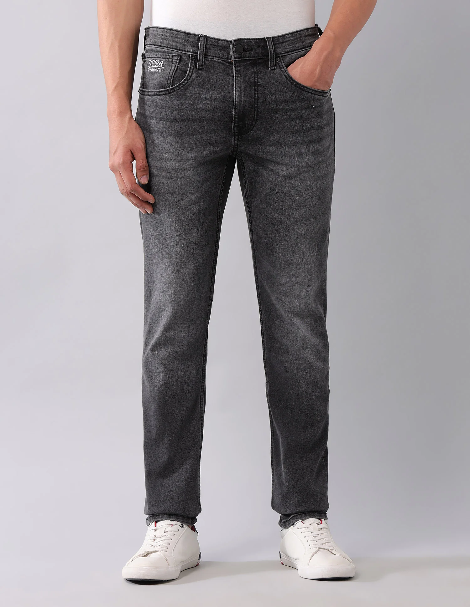 Brandon Slim Tapered Fit Black Jeans - Image 6