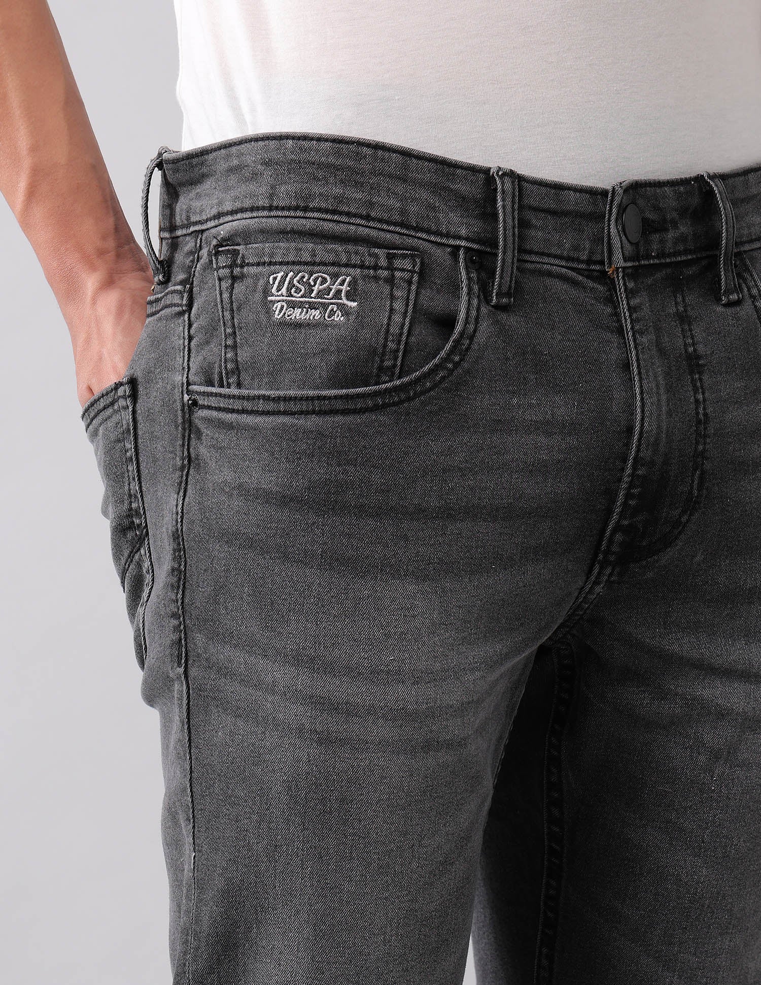 Brandon Slim Tapered Fit Black Jeans - Image 7