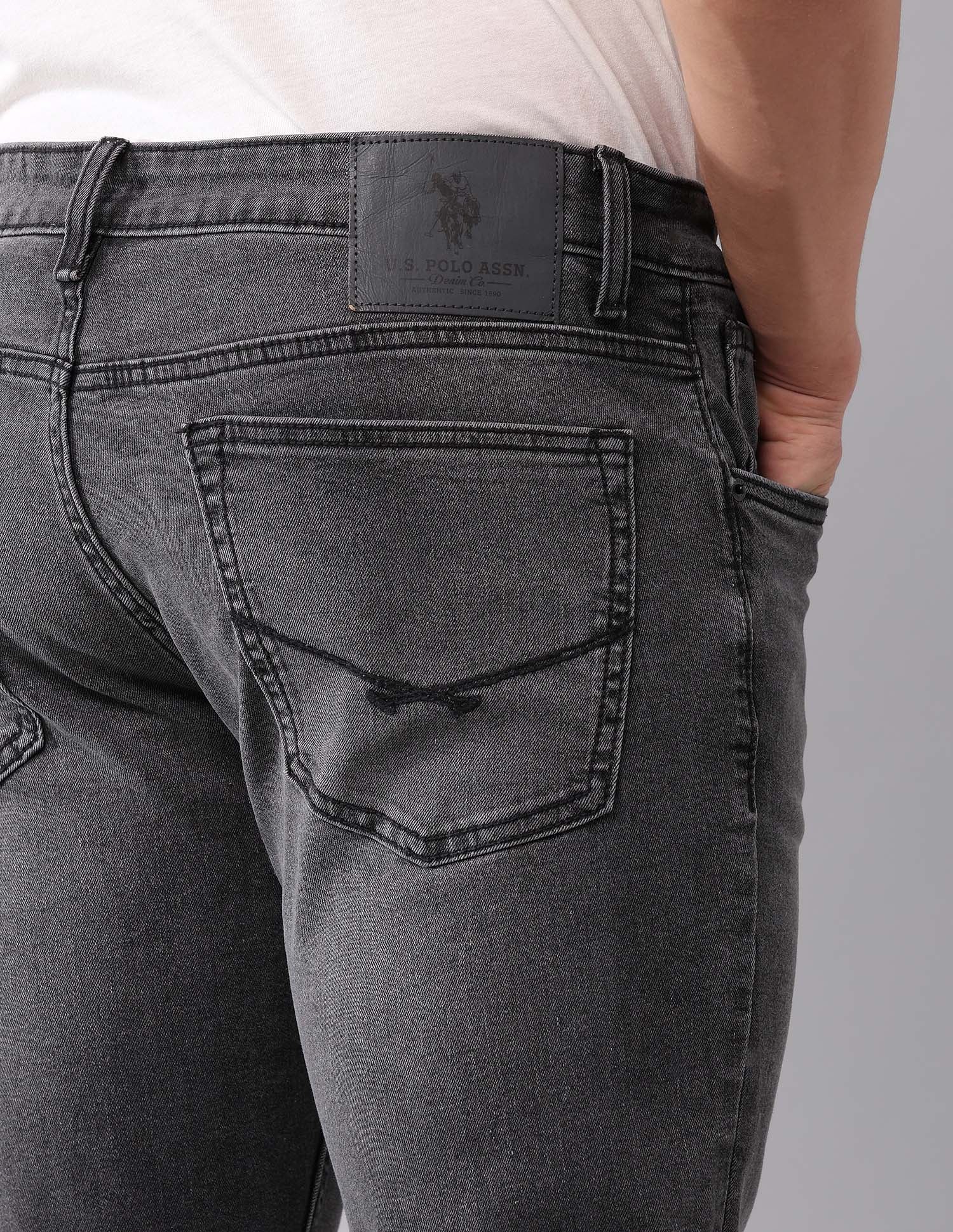 Brandon Slim Tapered Fit Black Jeans - Image 8