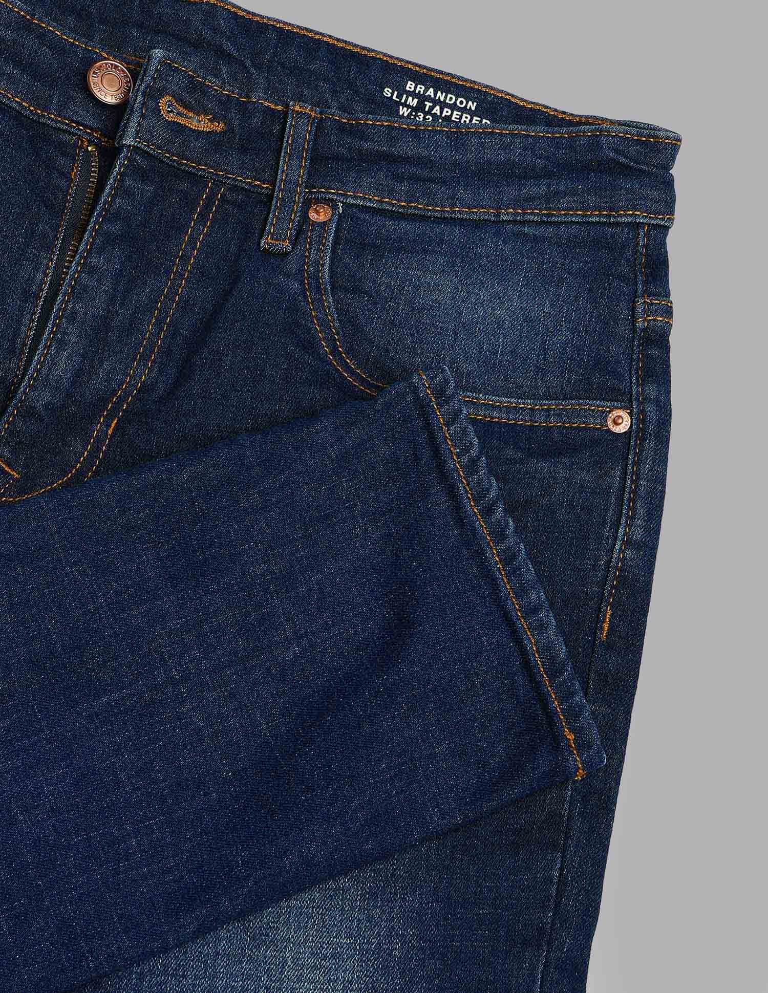 Brandon Slim Tapered Fit Blue Jeans - Image 2