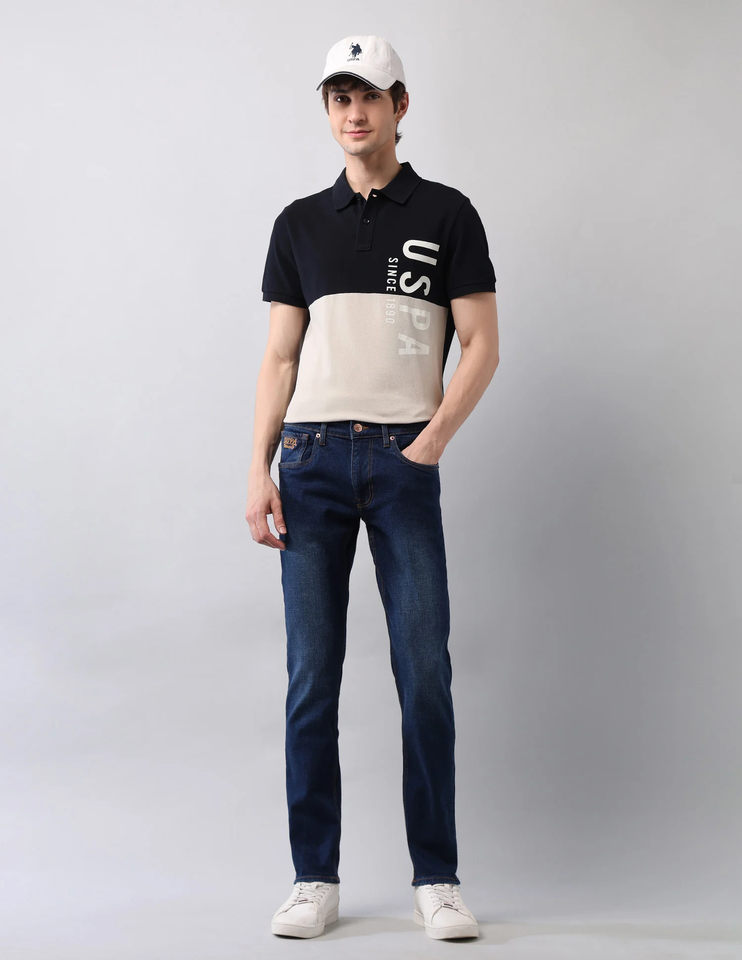 Brandon Slim Tapered Fit Blue Jeans - Image 3
