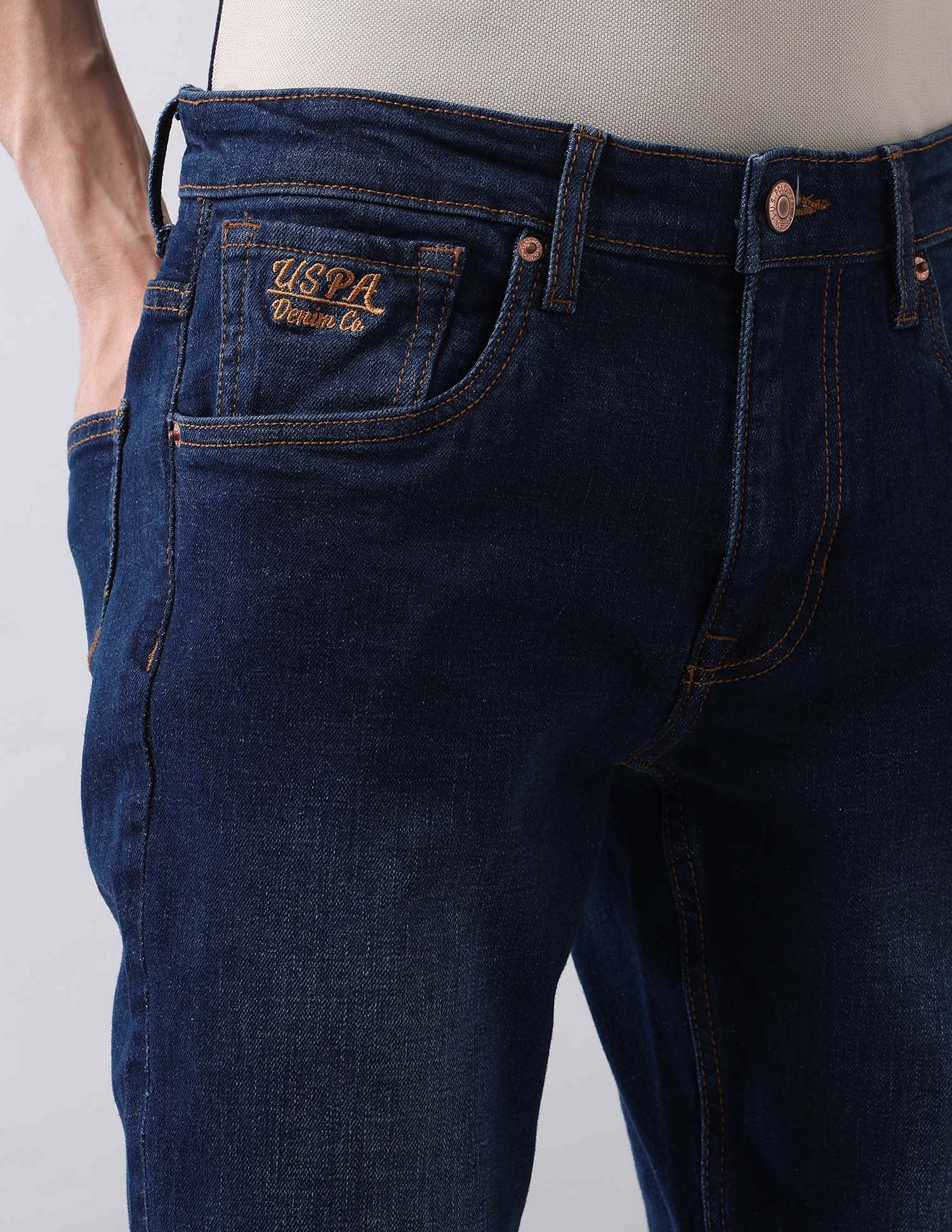 Brandon Slim Tapered Fit Blue Jeans - Image 7