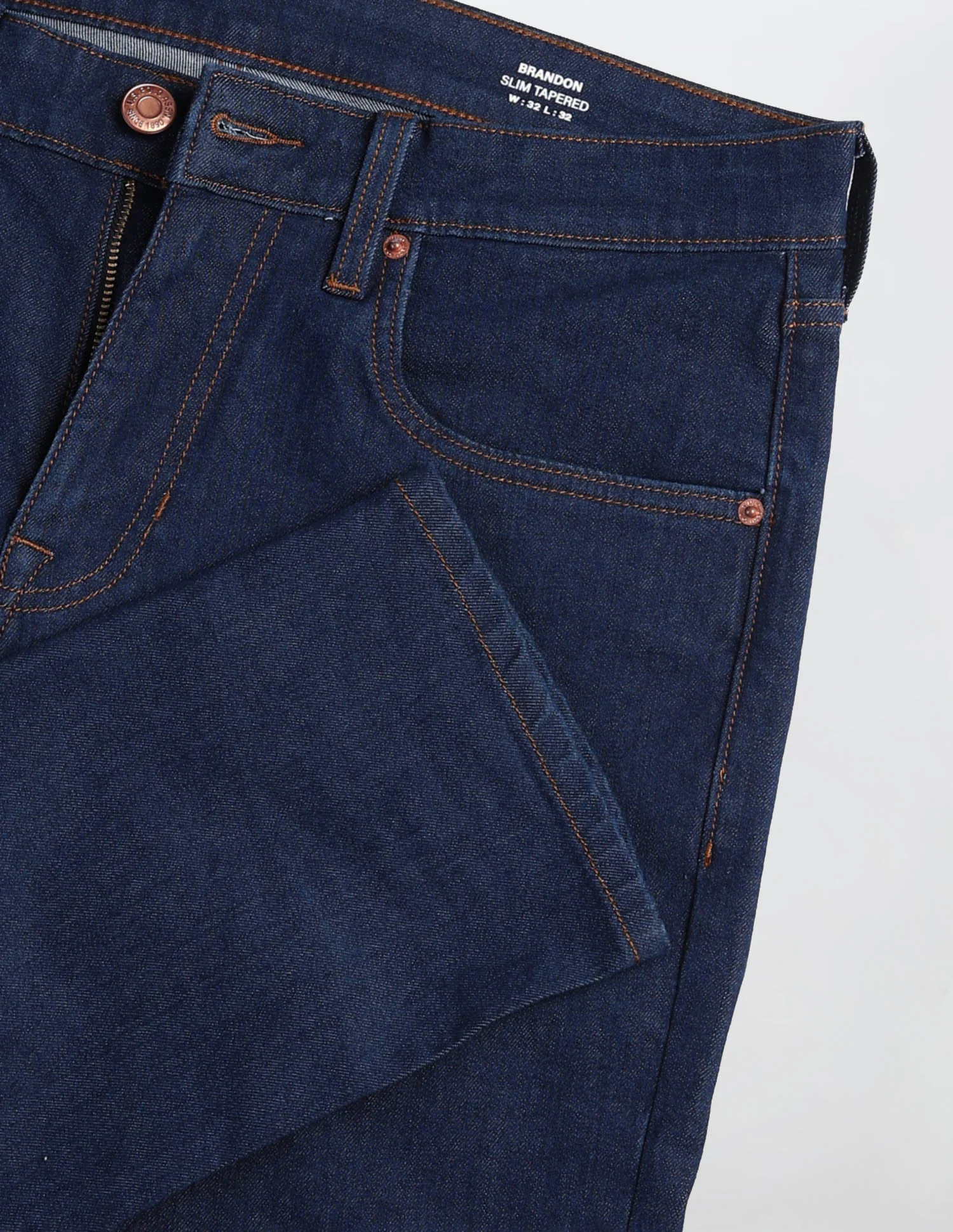 Brandon Slim Tapered Fit Blue Jeans - Image 2
