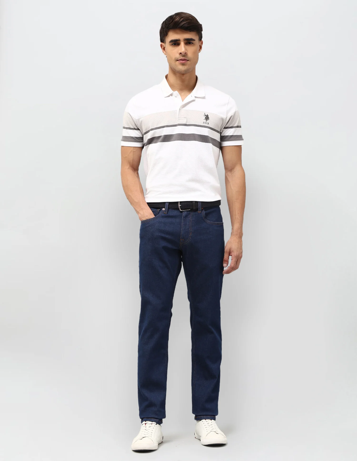Brandon Slim Tapered Fit Blue Jeans - Image 3