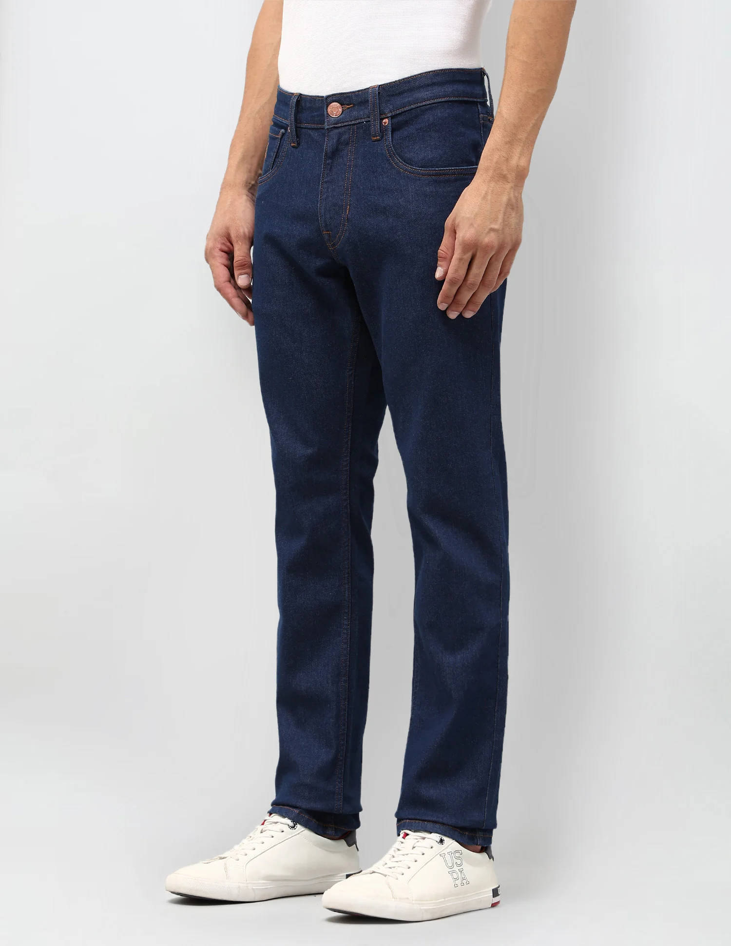 Brandon Slim Tapered Fit Blue Jeans - Image 4