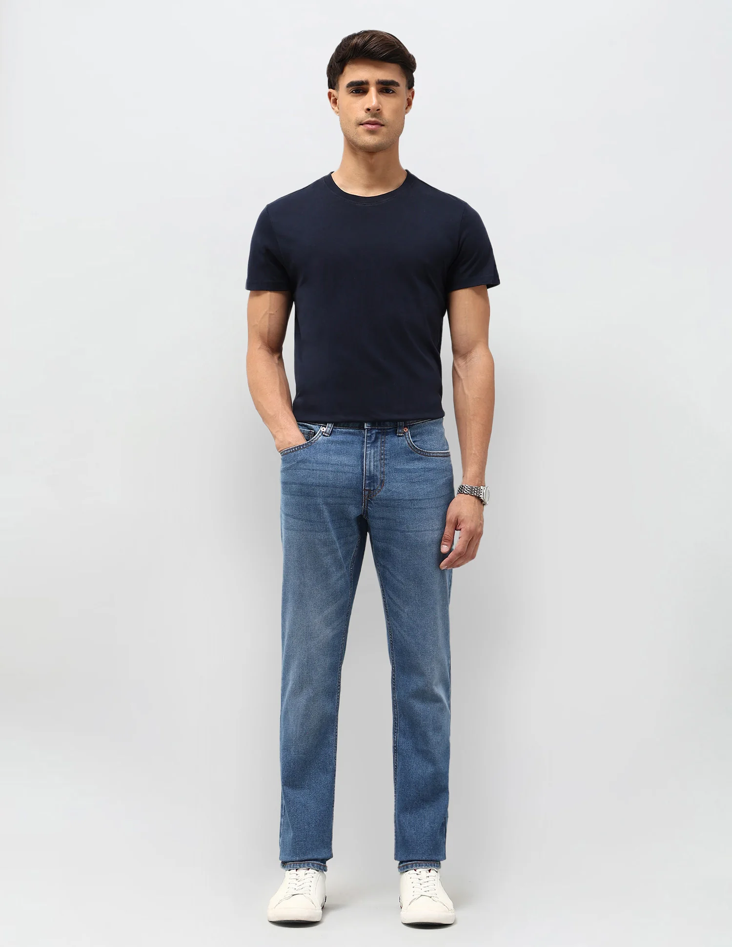 Brandon Slim Tapered Fit Blue Jeans - Image 3