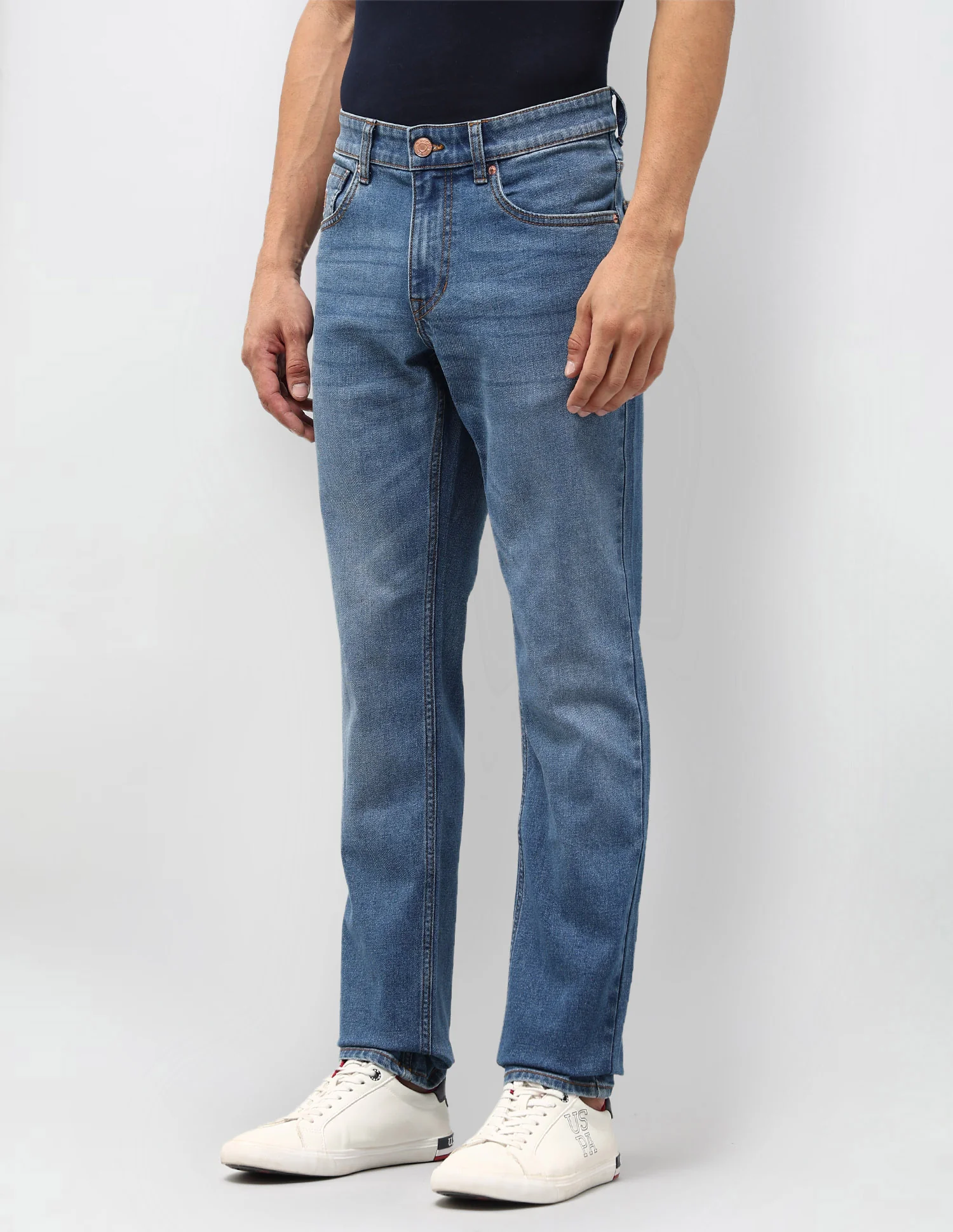 Brandon Slim Tapered Fit Blue Jeans - Image 4