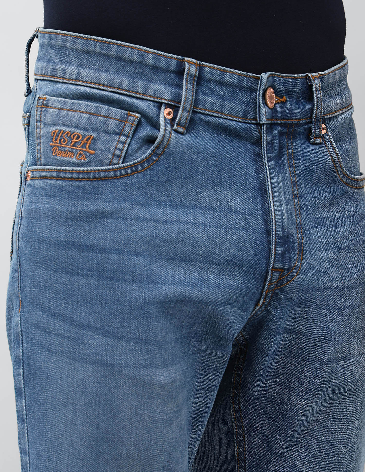 Brandon Slim Tapered Fit Blue Jeans - Image 7