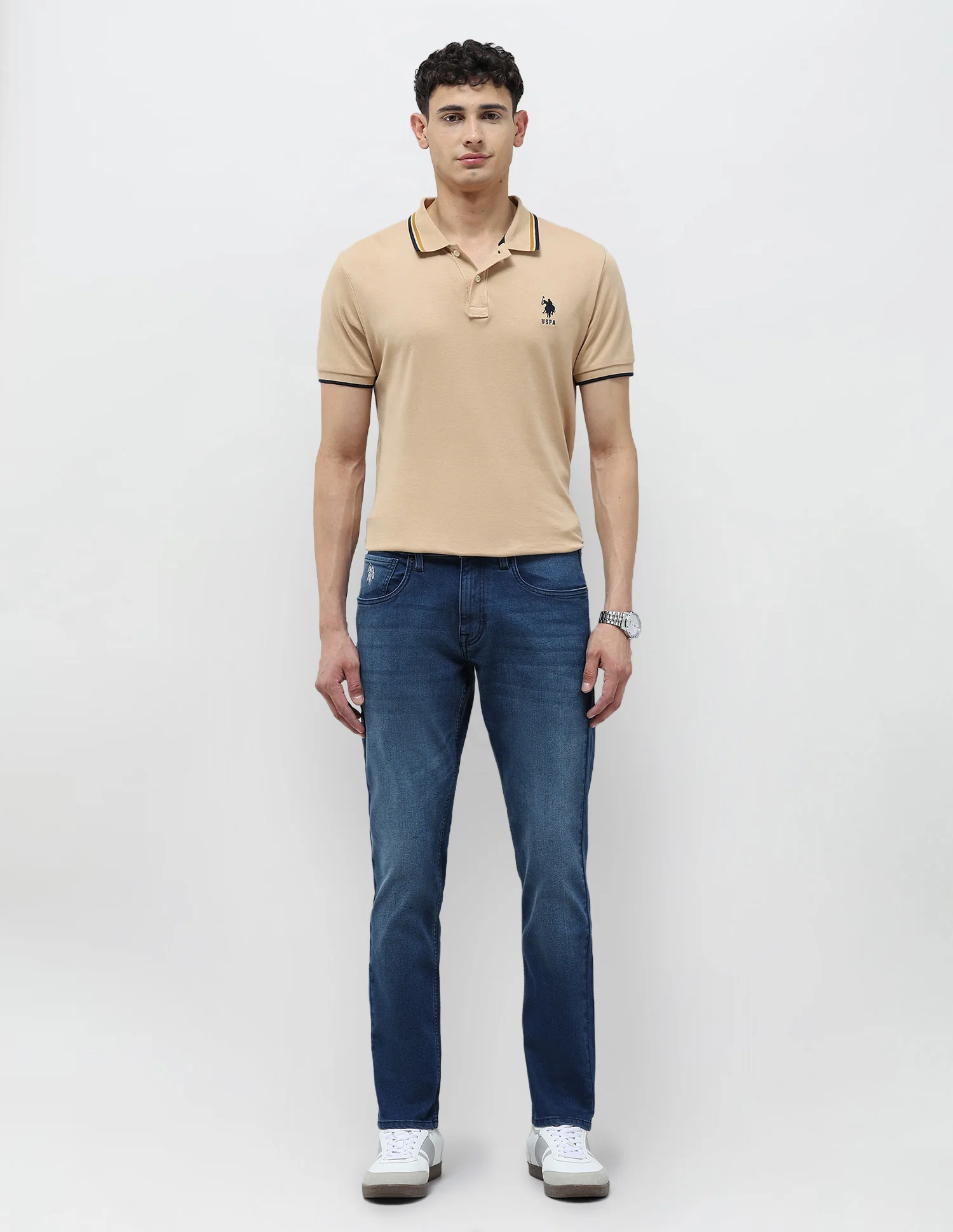 Brandon Slim Tapered Fit Blue Jeans - Image 3