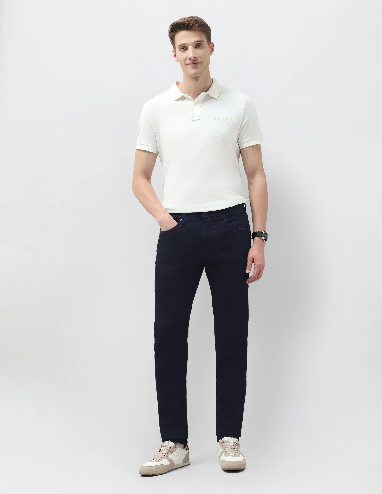Brandon Slim Tapered Fit Blue Jeans - Image 3