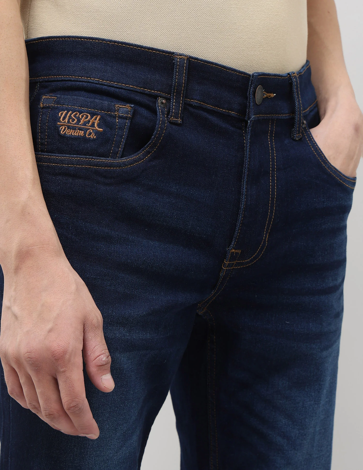 Brandon Slim Tapered Fit Blue Jeans - Image 7