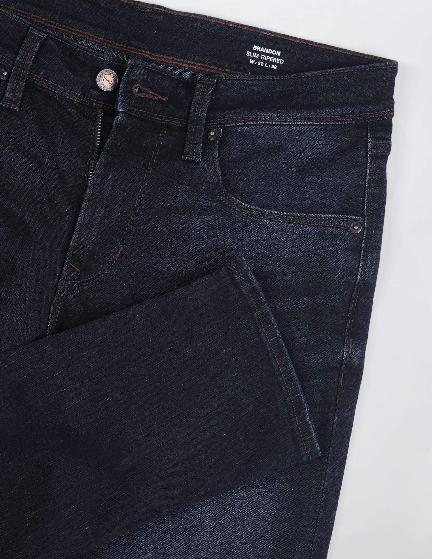 Brandon Slim Tapered Fit Blue Jeans - Image 2