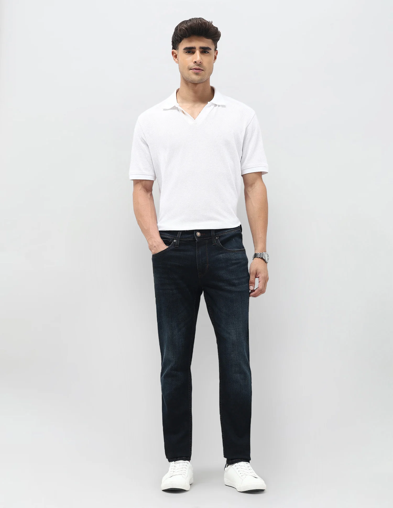 Brandon Slim Tapered Fit Blue Jeans - Image 3