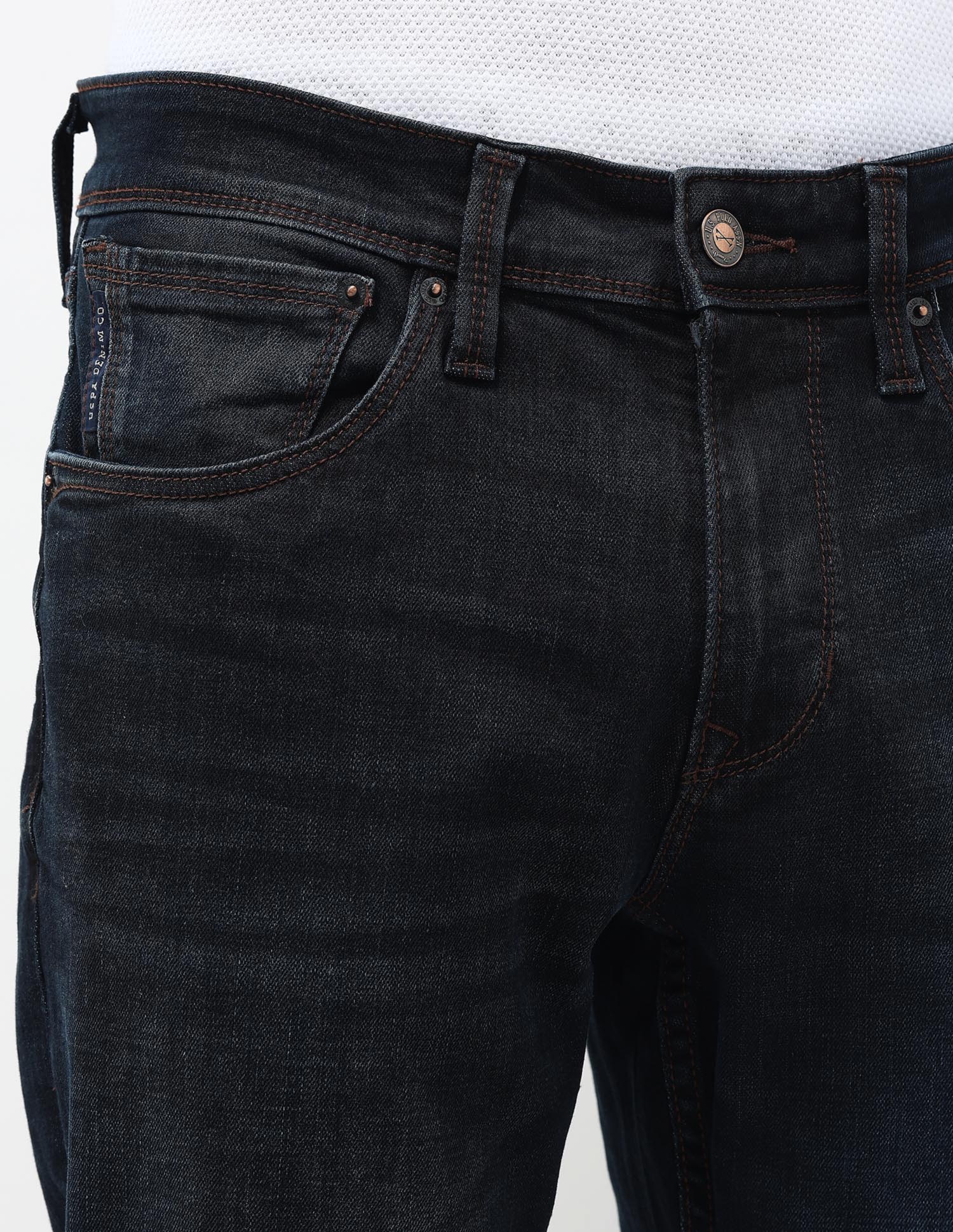 Brandon Slim Tapered Fit Blue Jeans - Image 7