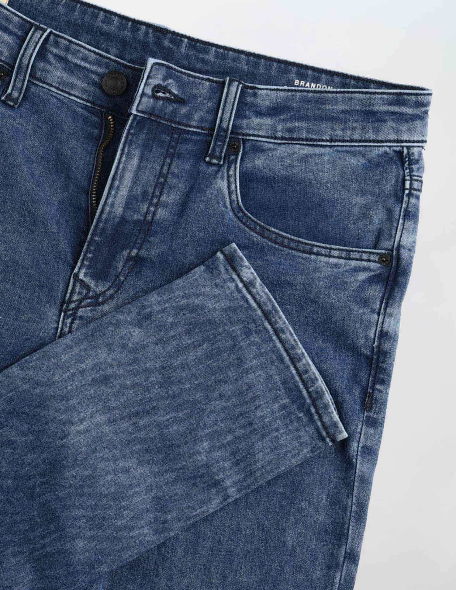 Brandon Slim Tapered Fit Blue Jeans - Image 2