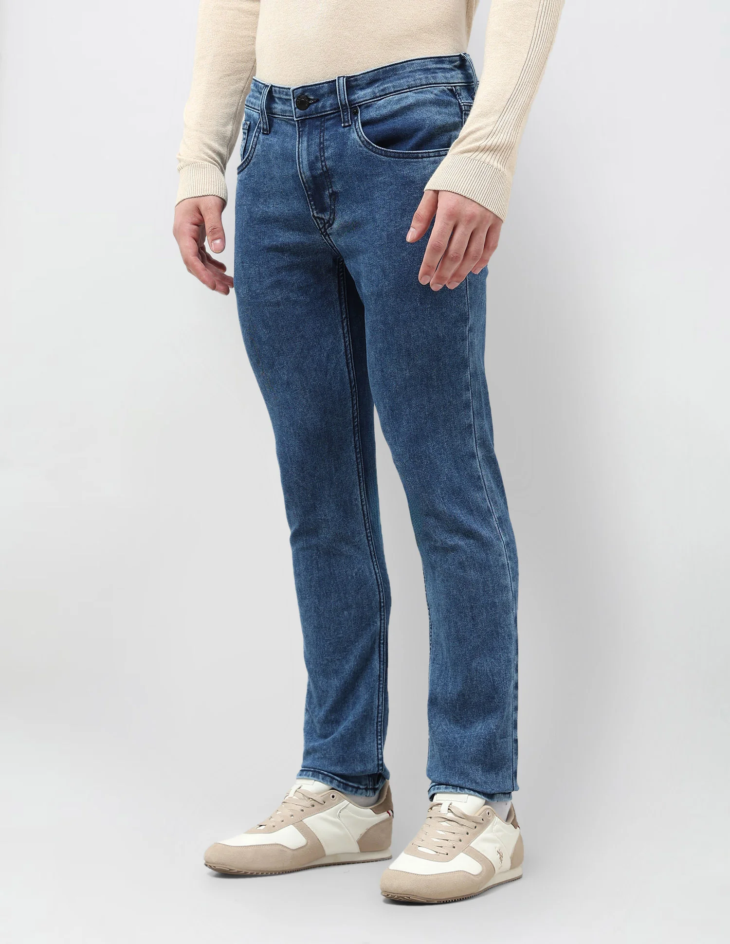 Brandon Slim Tapered Fit Blue Jeans - Image 4