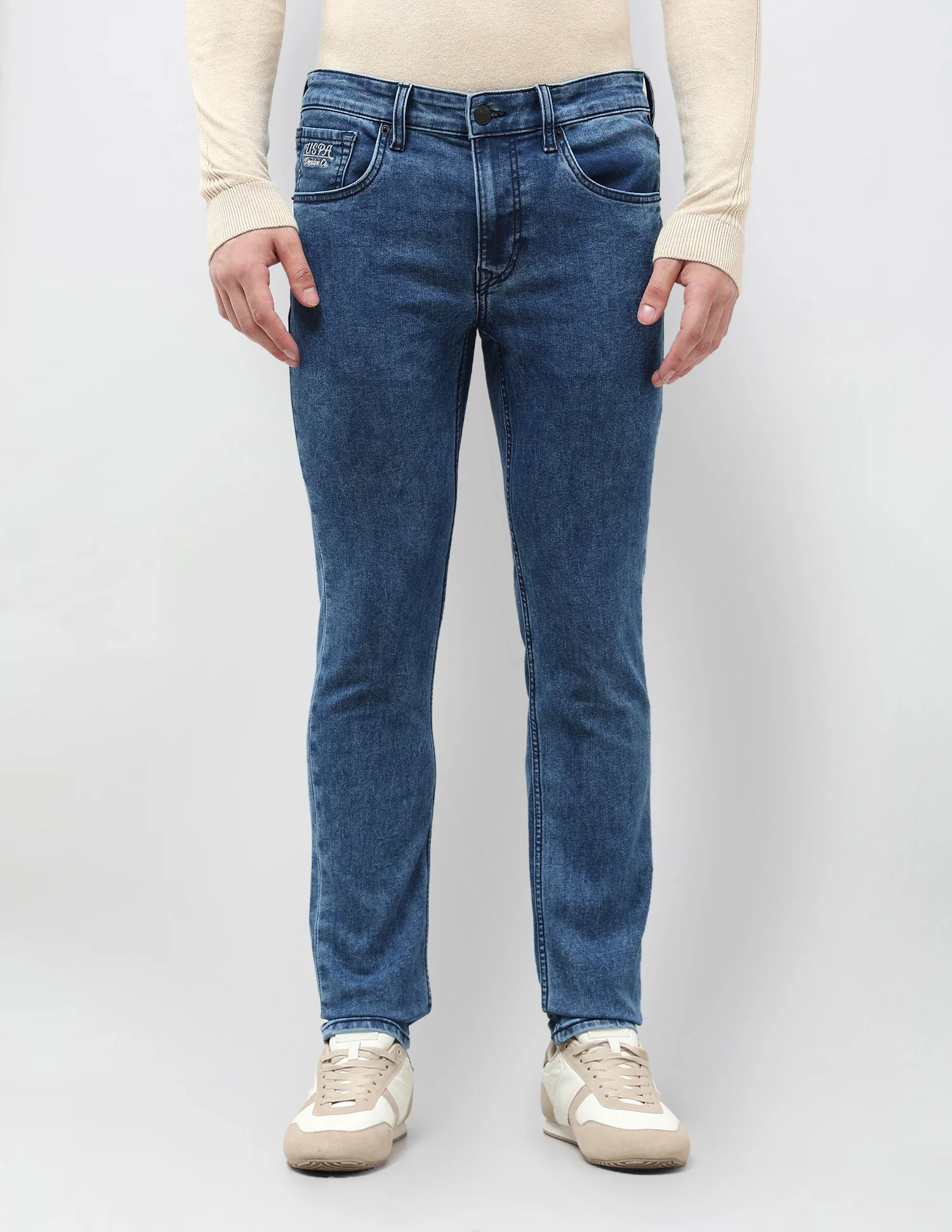 Brandon Slim Tapered Fit Blue Jeans - Image 6