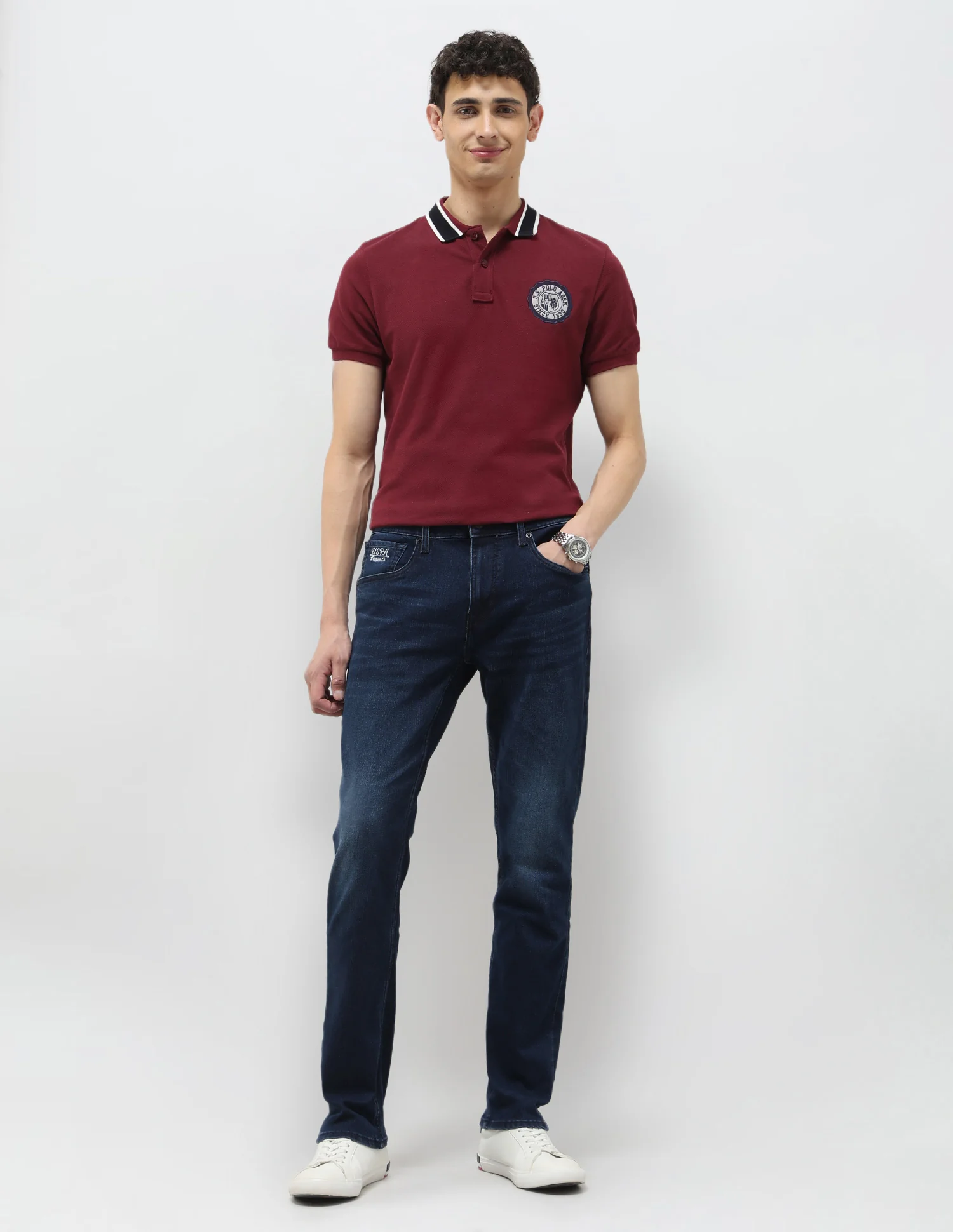 Brandon Slim Tapered Fit Blue Jeans - Image 3
