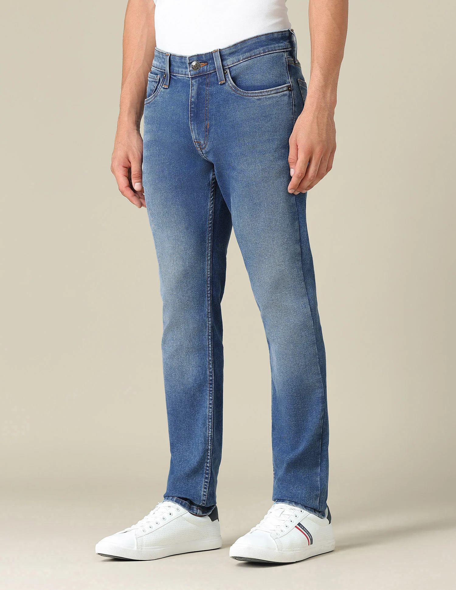 Brandon Slim Tapered Fit Blue Jeans - Image 4