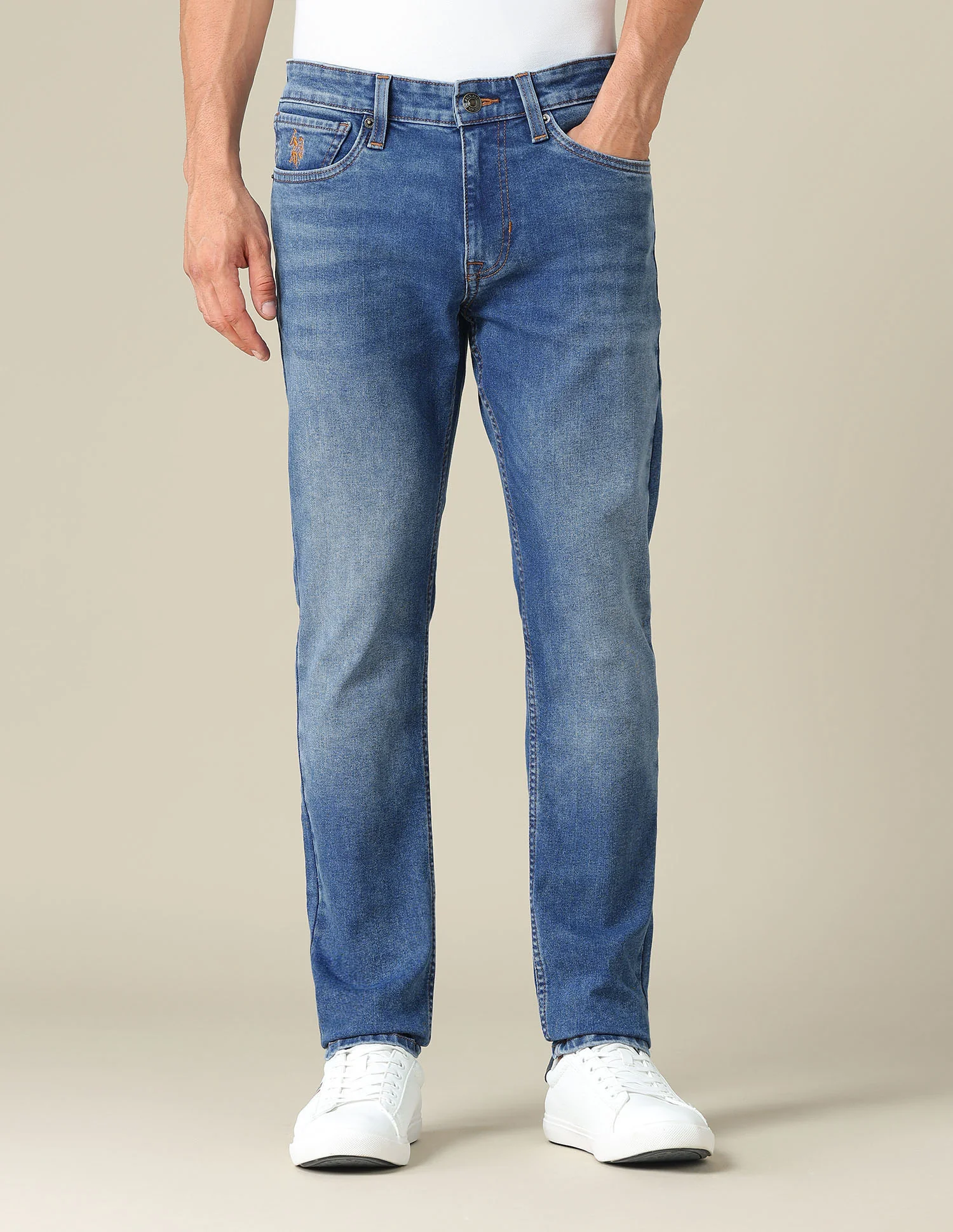 Brandon Slim Tapered Fit Blue Jeans - Image 6