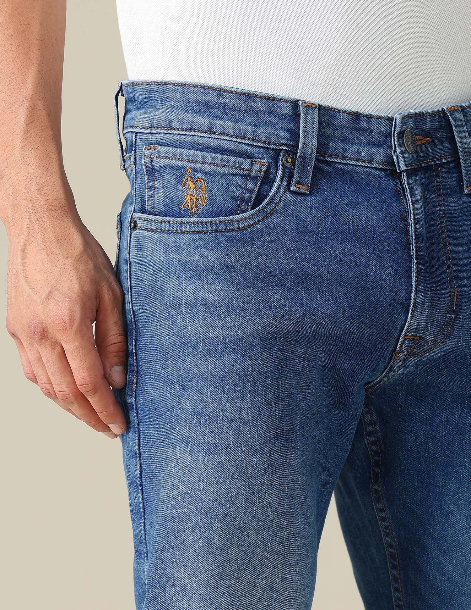 Brandon Slim Tapered Fit Blue Jeans - Image 7
