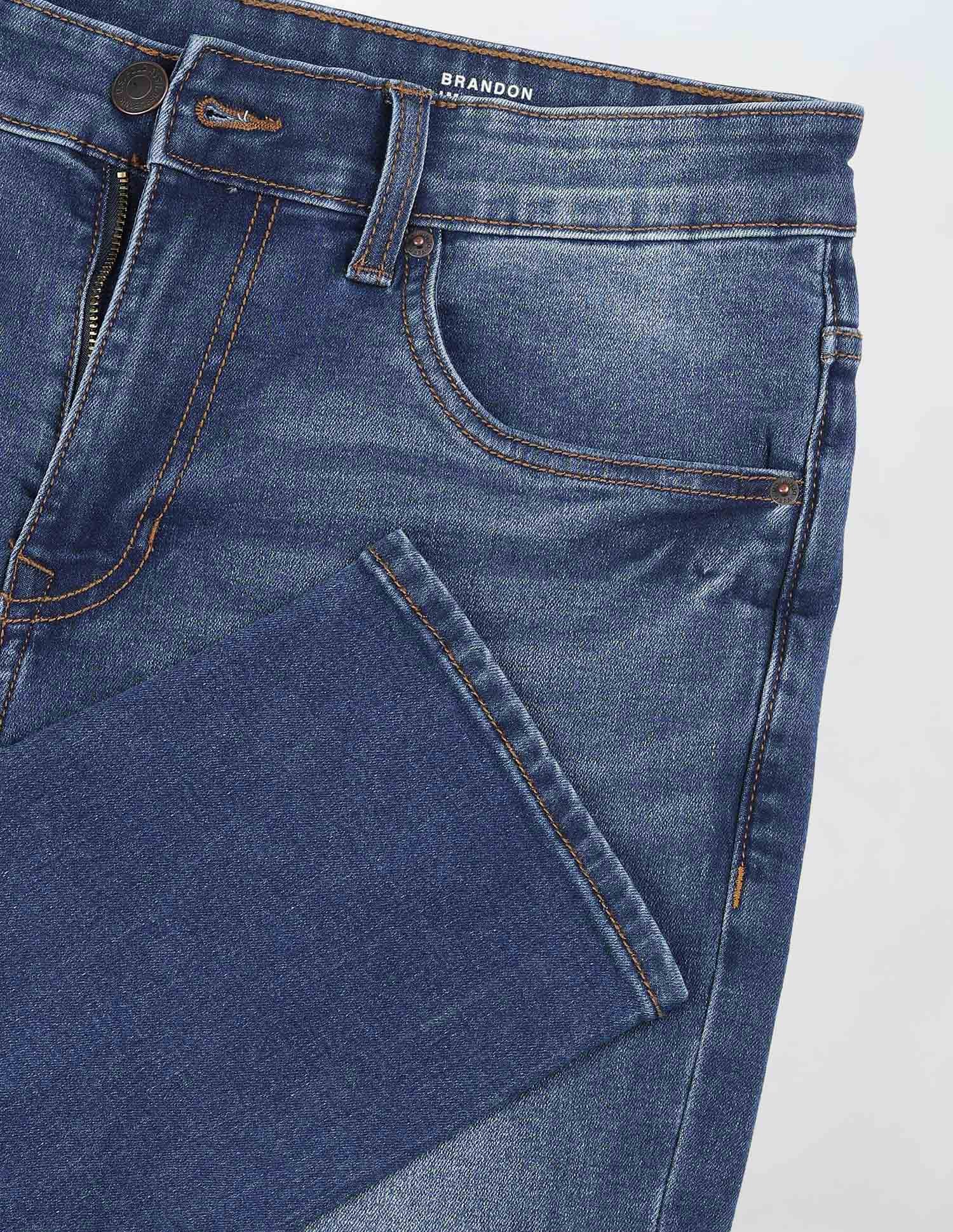 Brandon Slim Tapered Fit Blue Jeans - Image 2