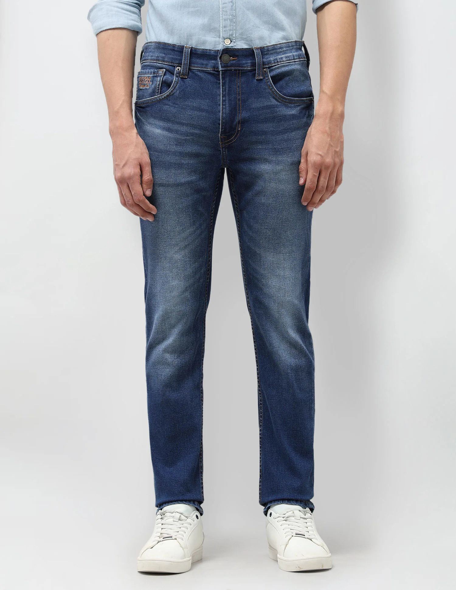 Brandon Slim Tapered Fit Blue Jeans - Image 6
