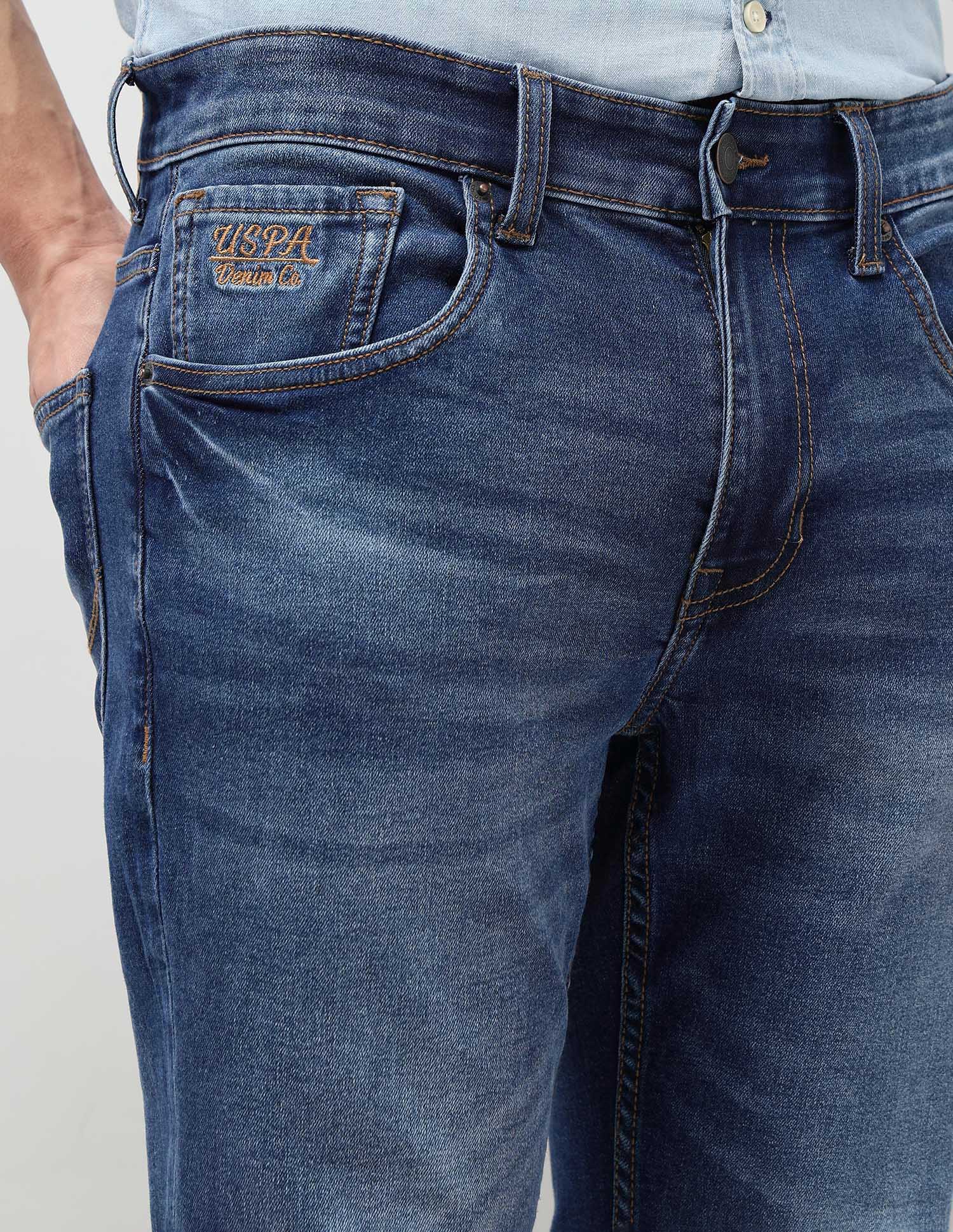 Brandon Slim Tapered Fit Blue Jeans - Image 7
