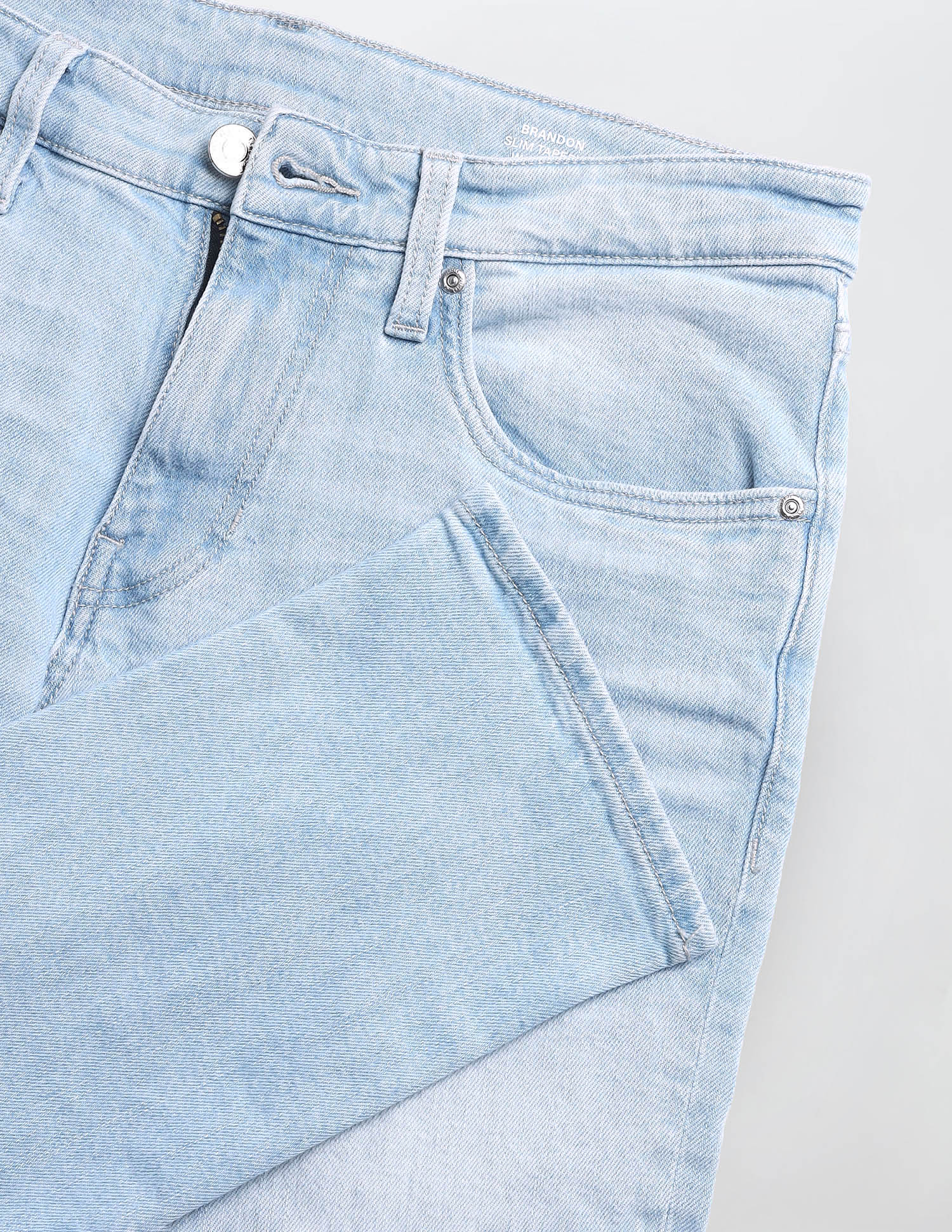 Brandon Slim Tapered Fit Blue Jeans - Image 2