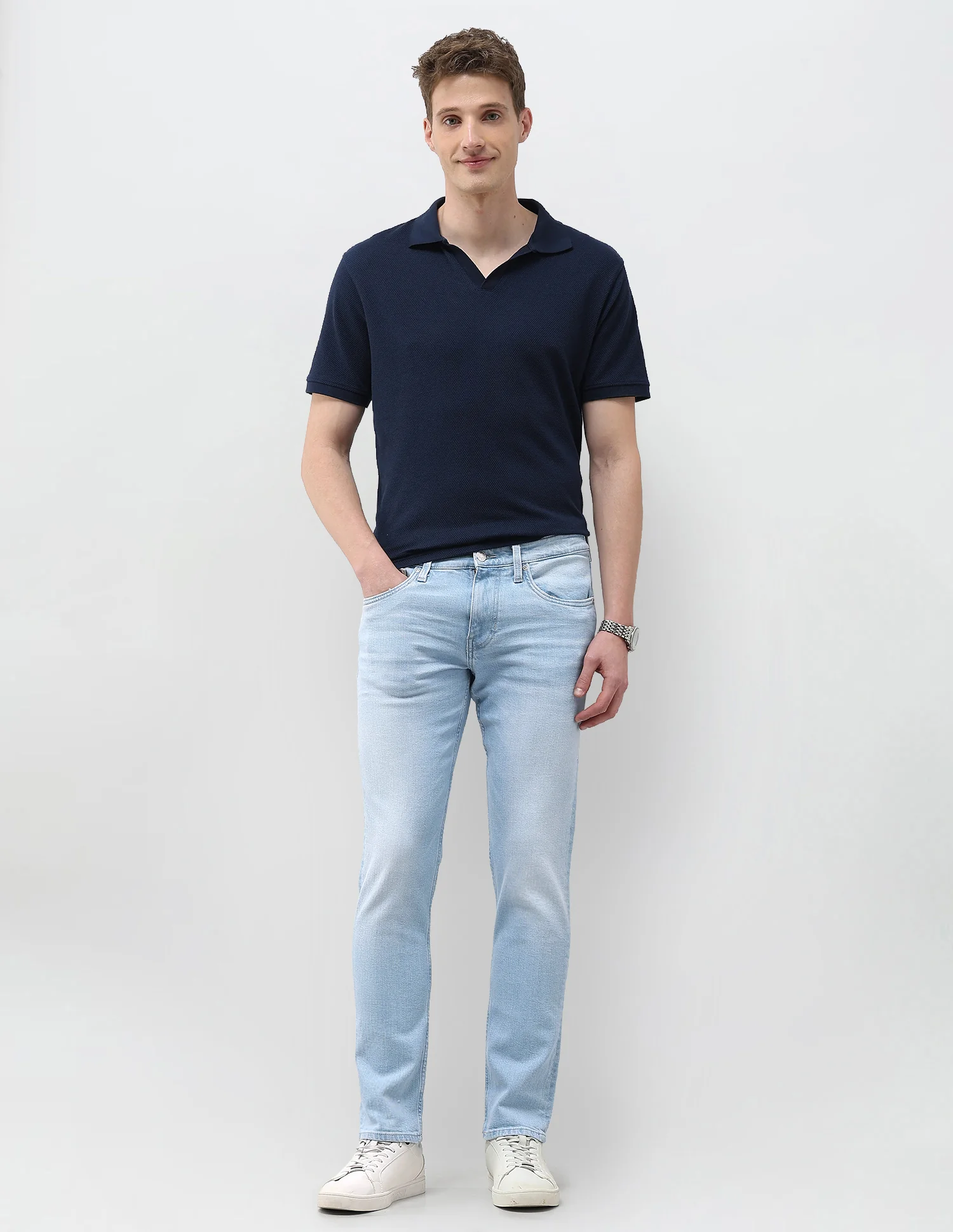 Brandon Slim Tapered Fit Blue Jeans - Image 3