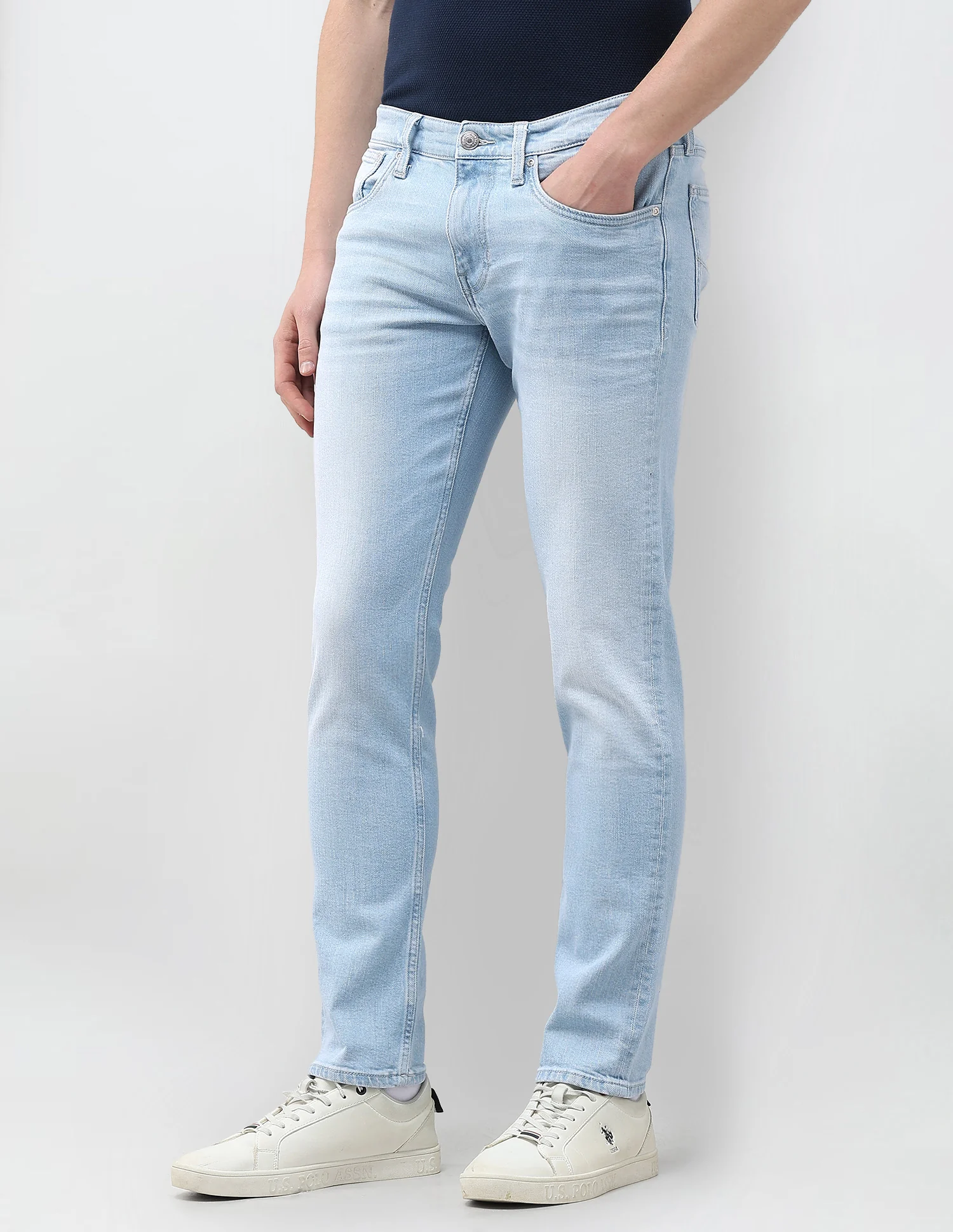Brandon Slim Tapered Fit Blue Jeans - Image 4