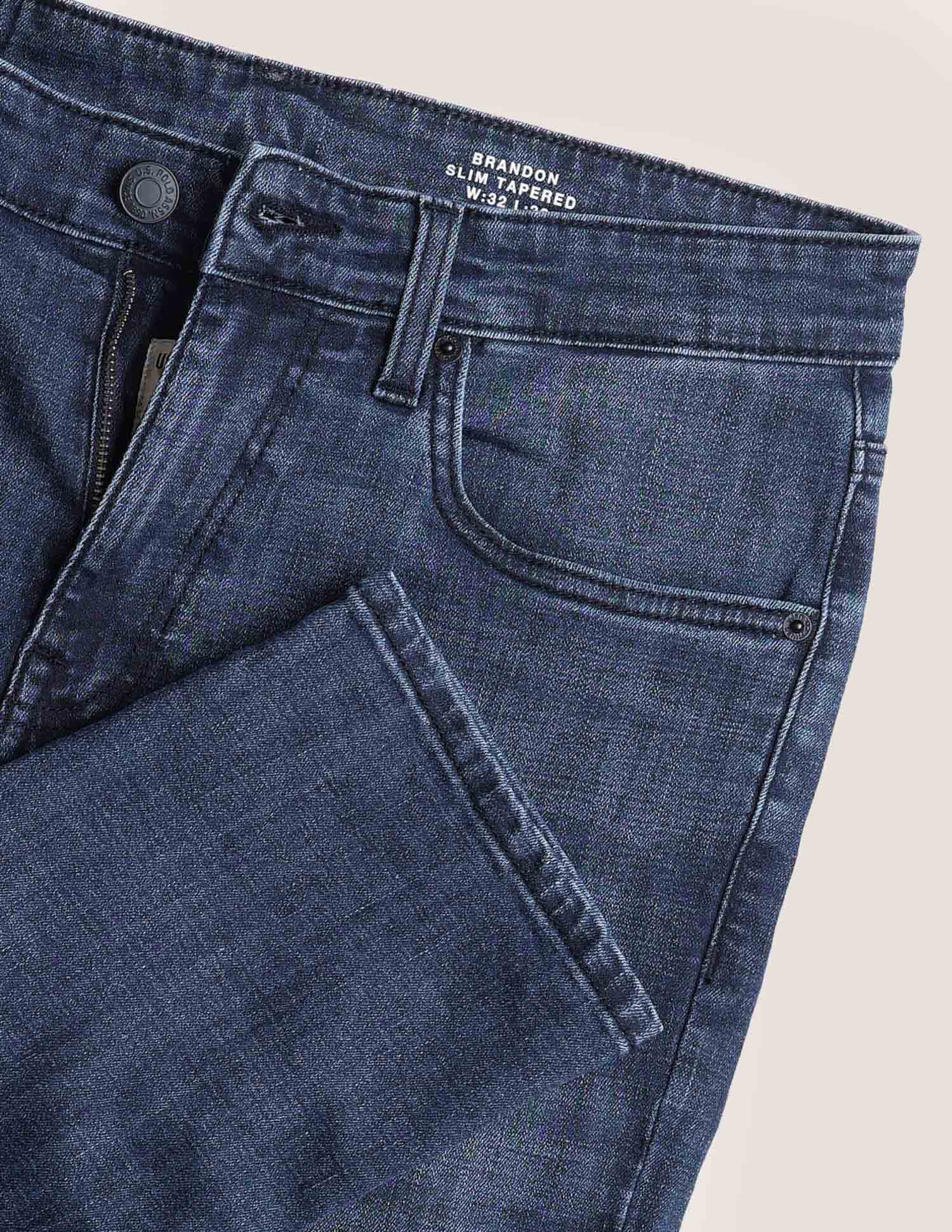 Brandon Slim Tapered Fit Blue Jeans - Image 2