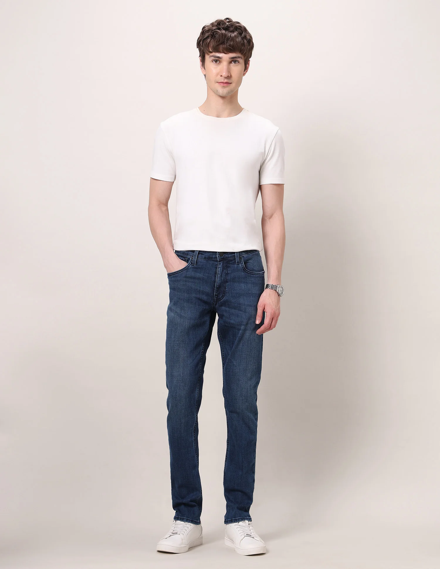 Brandon Slim Tapered Fit Blue Jeans - Image 3