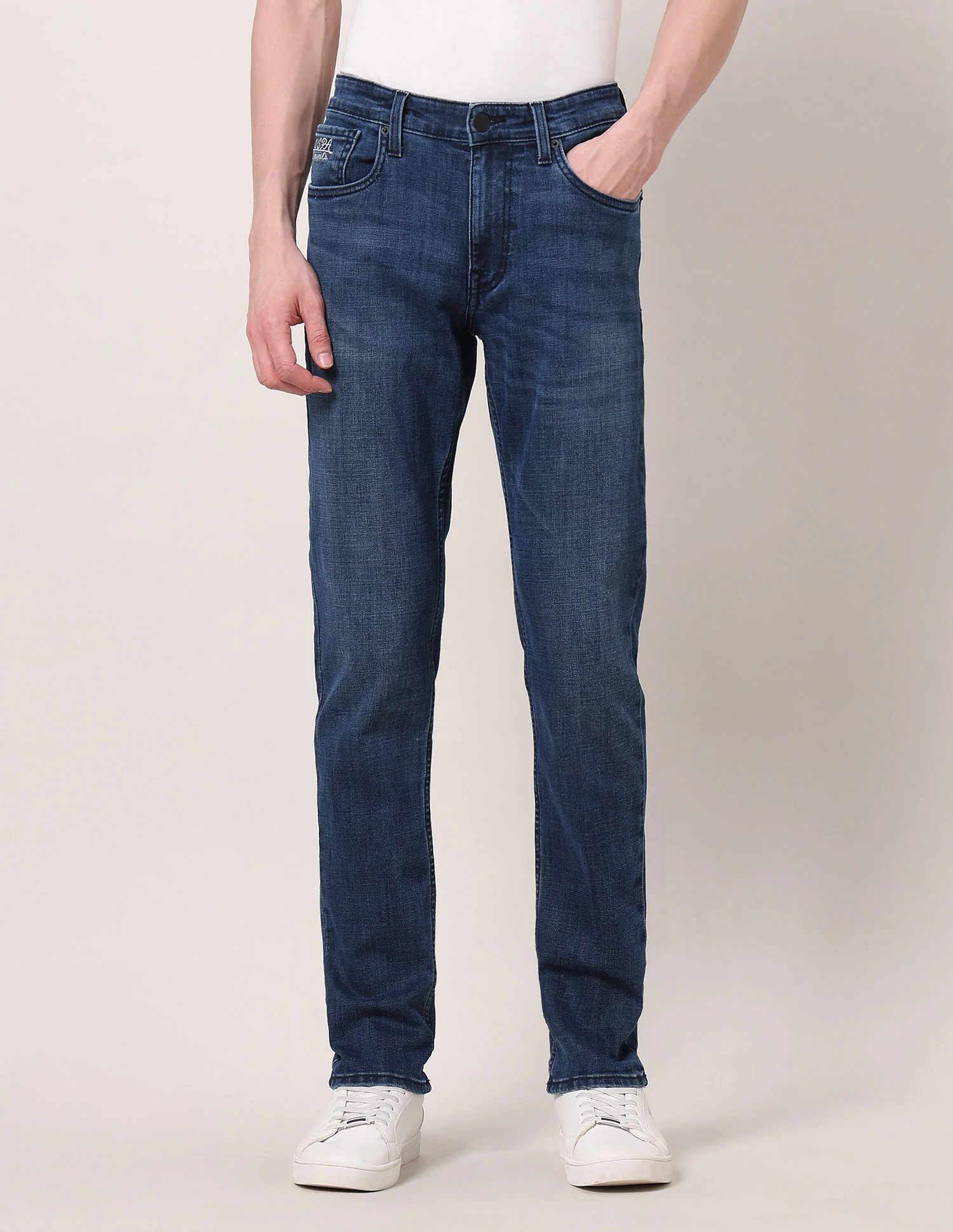 Brandon Slim Tapered Fit Blue Jeans - Image 6