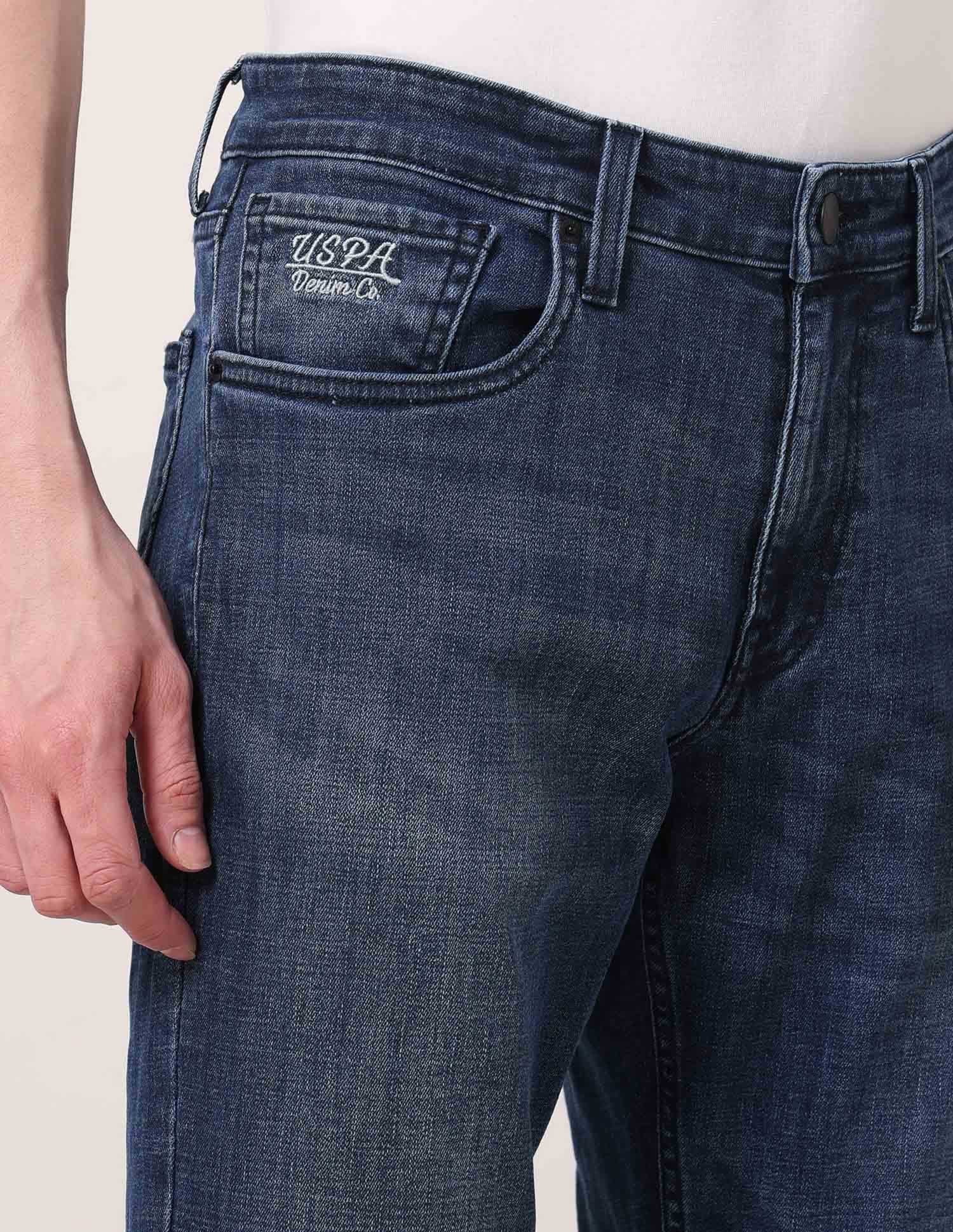 Brandon Slim Tapered Fit Blue Jeans - Image 7